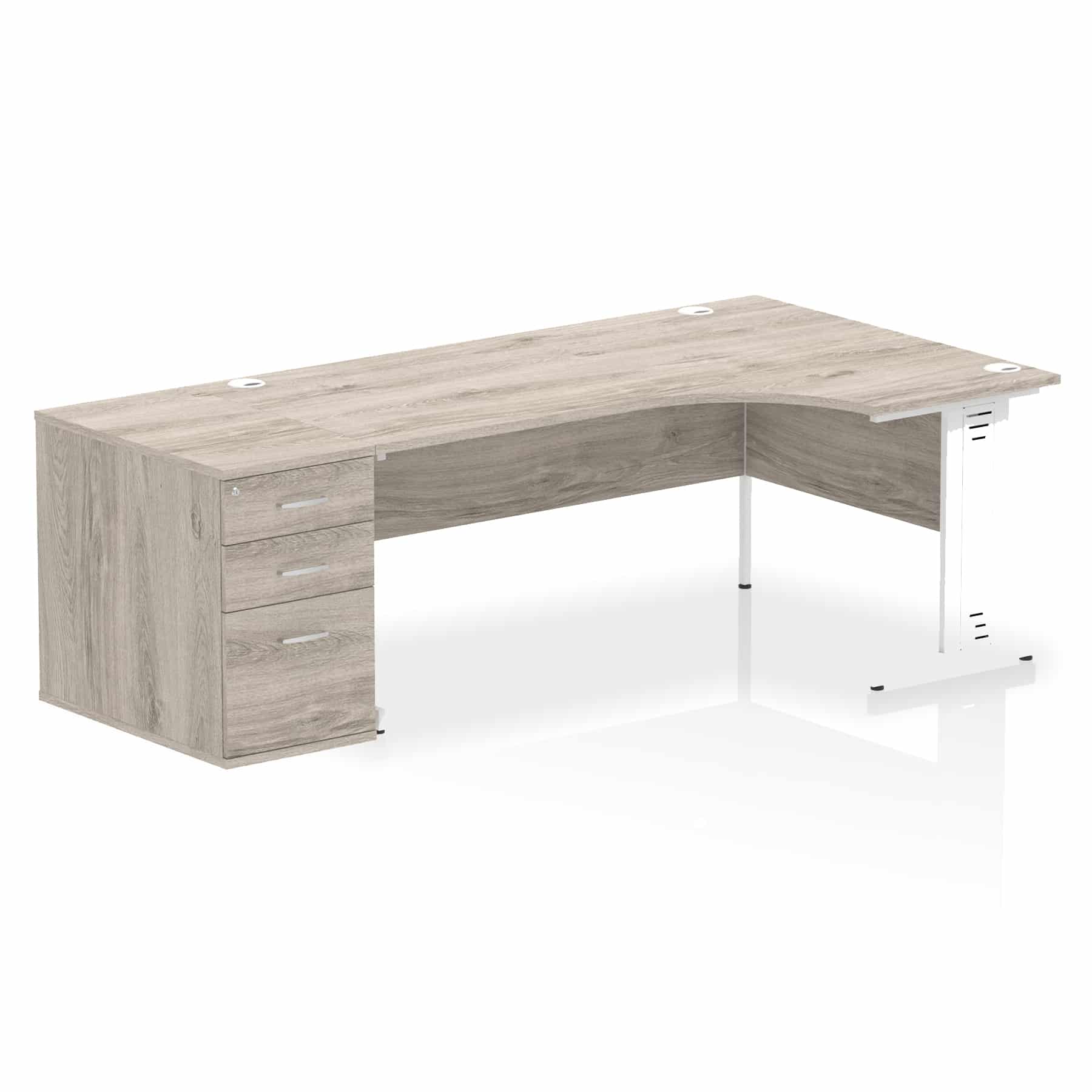 Impulse 1800mm Cable Managed Right Crescent Desk Workstation - Image 12