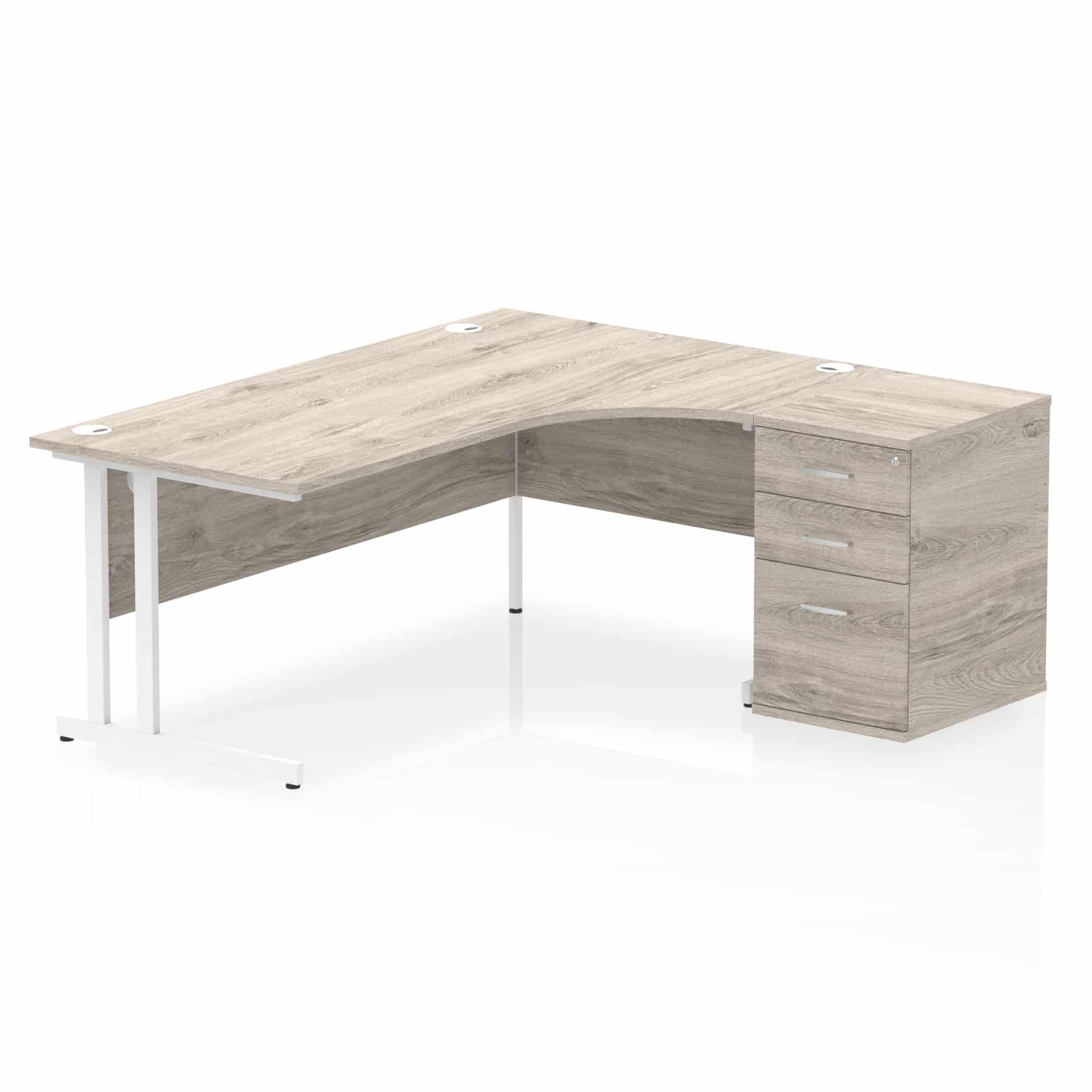 Impulse 1800mm Cantilever Right Crescent Desk Workstation - Image 9