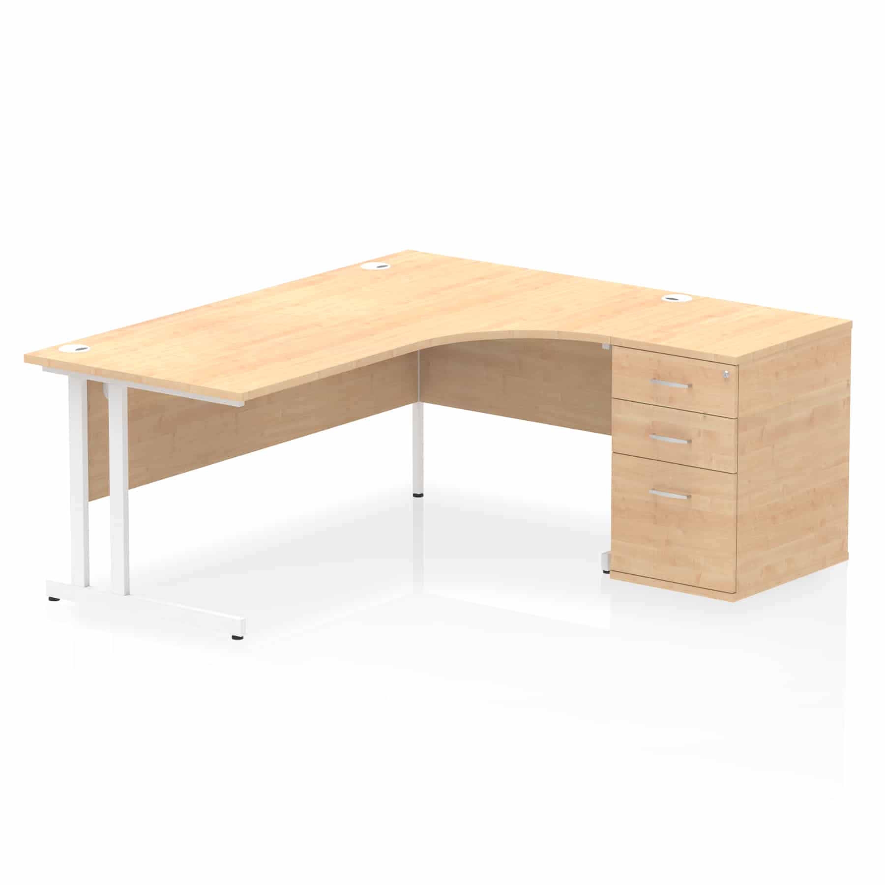 Impulse 1800mm Cantilever Right Crescent Desk Workstation - Image 15