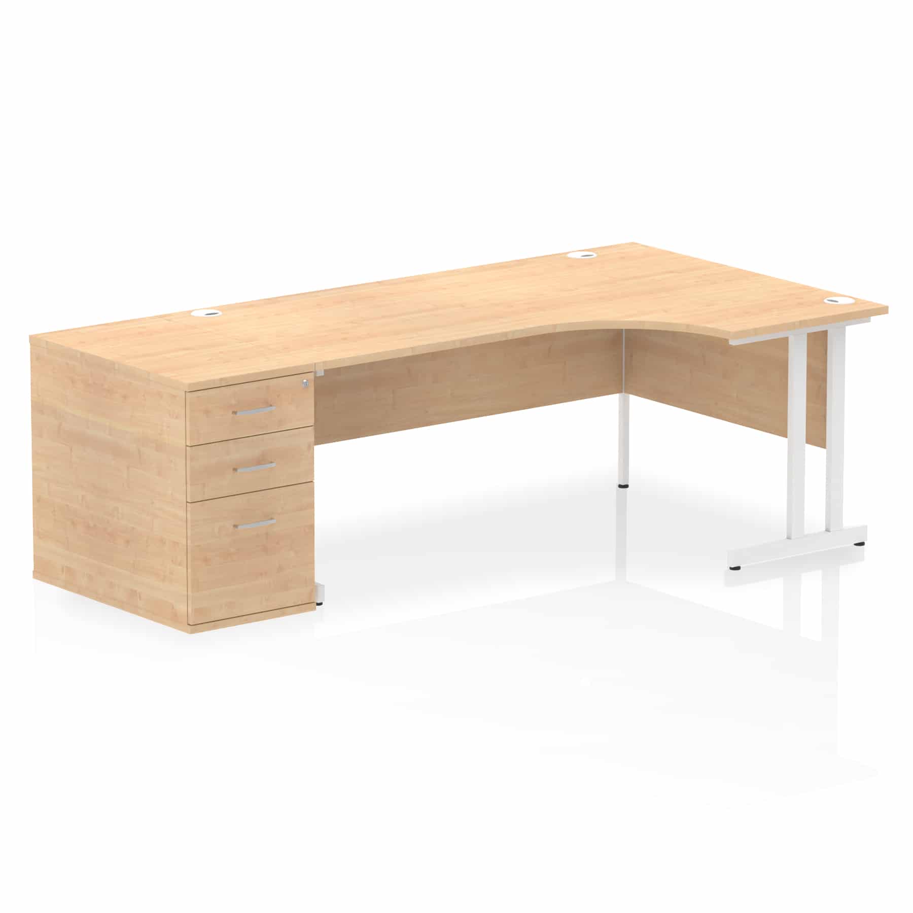 Impulse 1800mm Cantilever Right Crescent Desk Workstation - Image 18