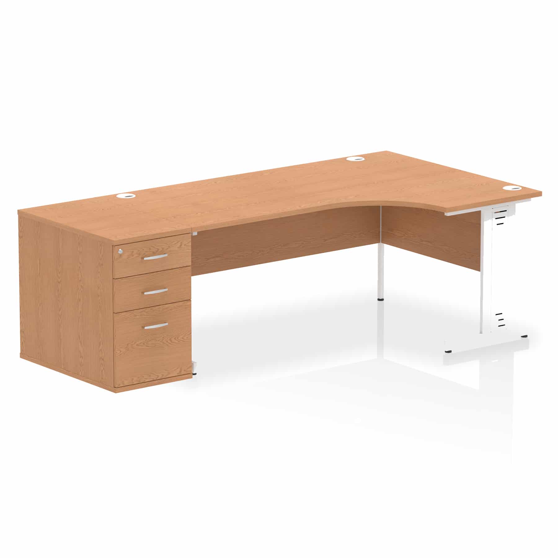 Impulse 1800mm Cable Managed Right Crescent Desk Workstation - Image 24