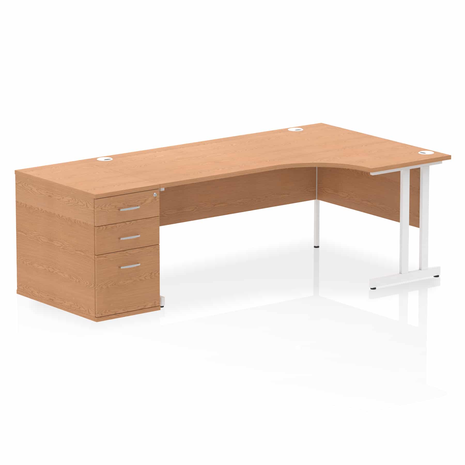 Impulse 1800mm Cantilever Right Crescent Desk Workstation - Image 24