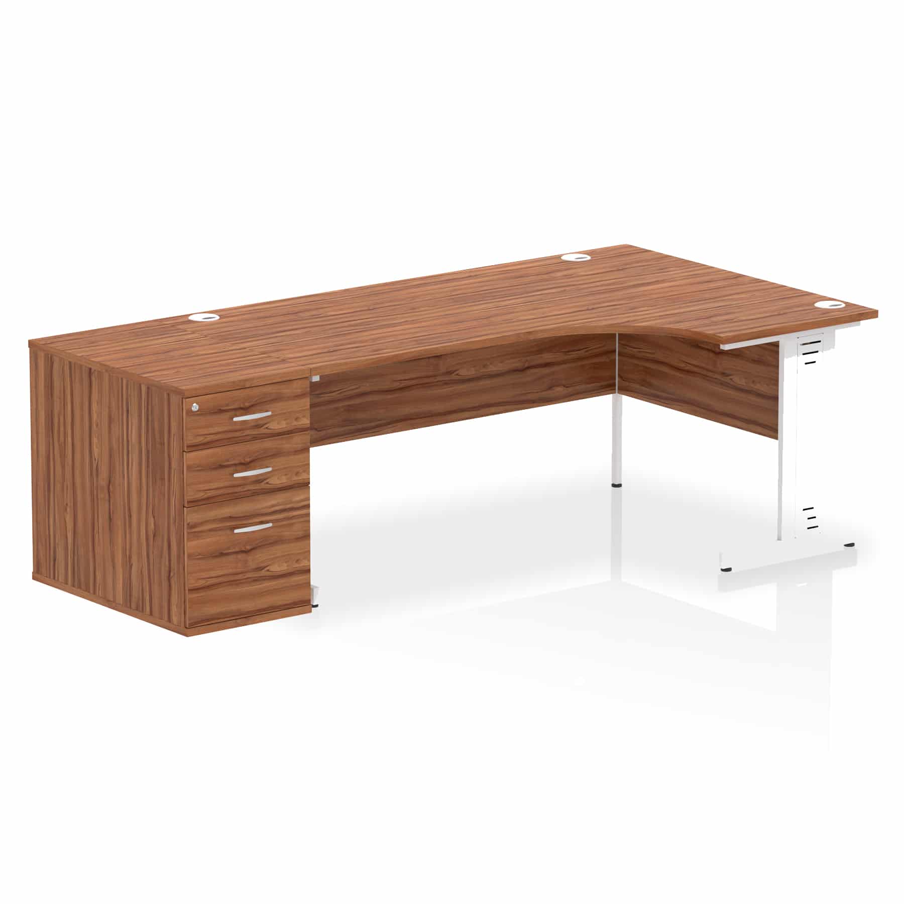 Impulse 1800mm Cable Managed Right Crescent Desk Workstation - Image 30