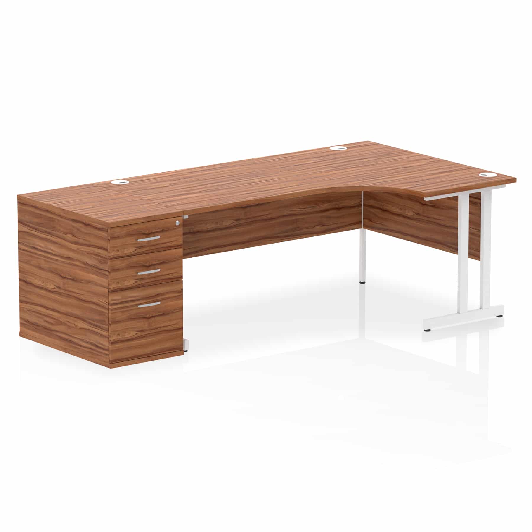 Impulse 1800mm Cantilever Right Crescent Desk Workstation - Image 30