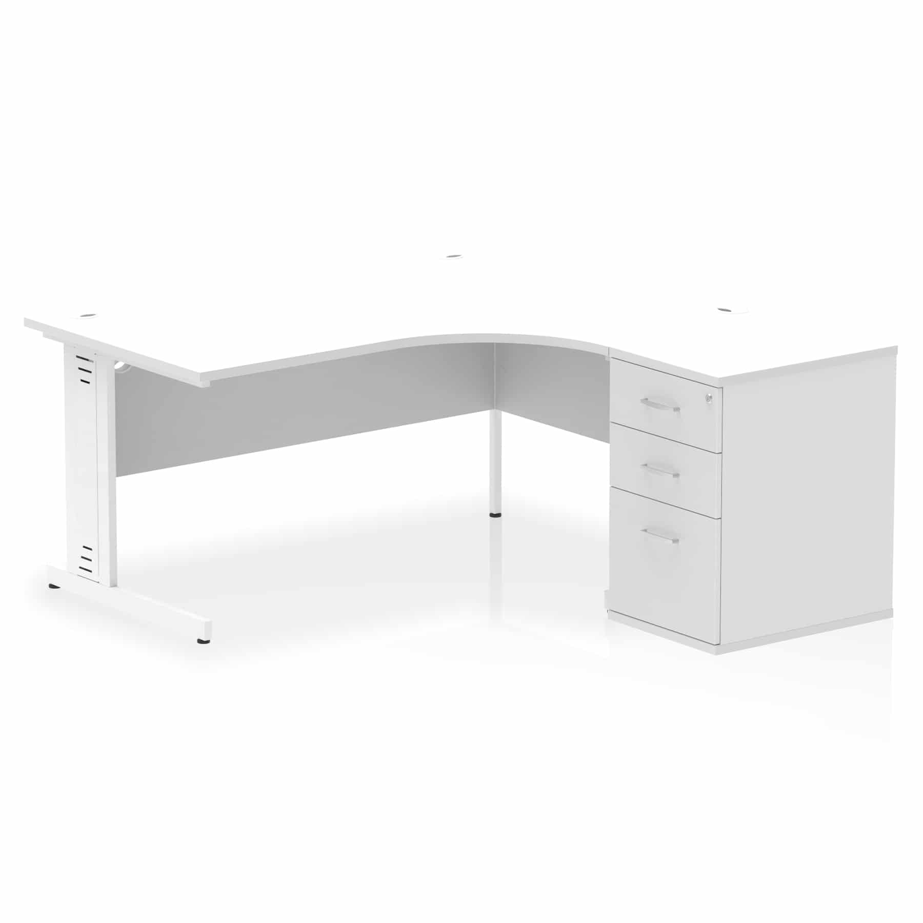 Impulse 1600mm Cable Managed Right Crescent Desk Workstation - Image 33