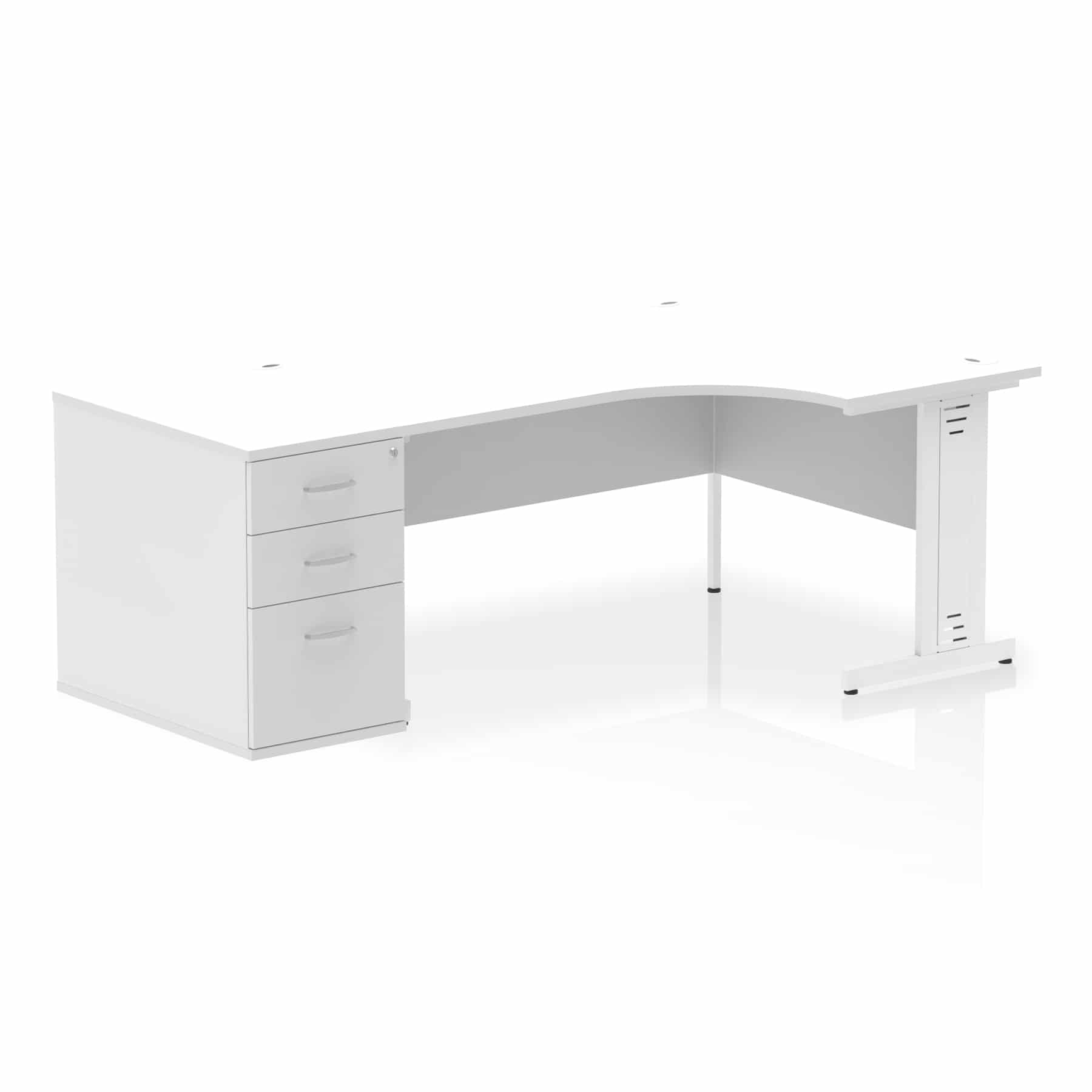 Impulse 1600mm Cable Managed Right Crescent Desk Workstation - Image 36