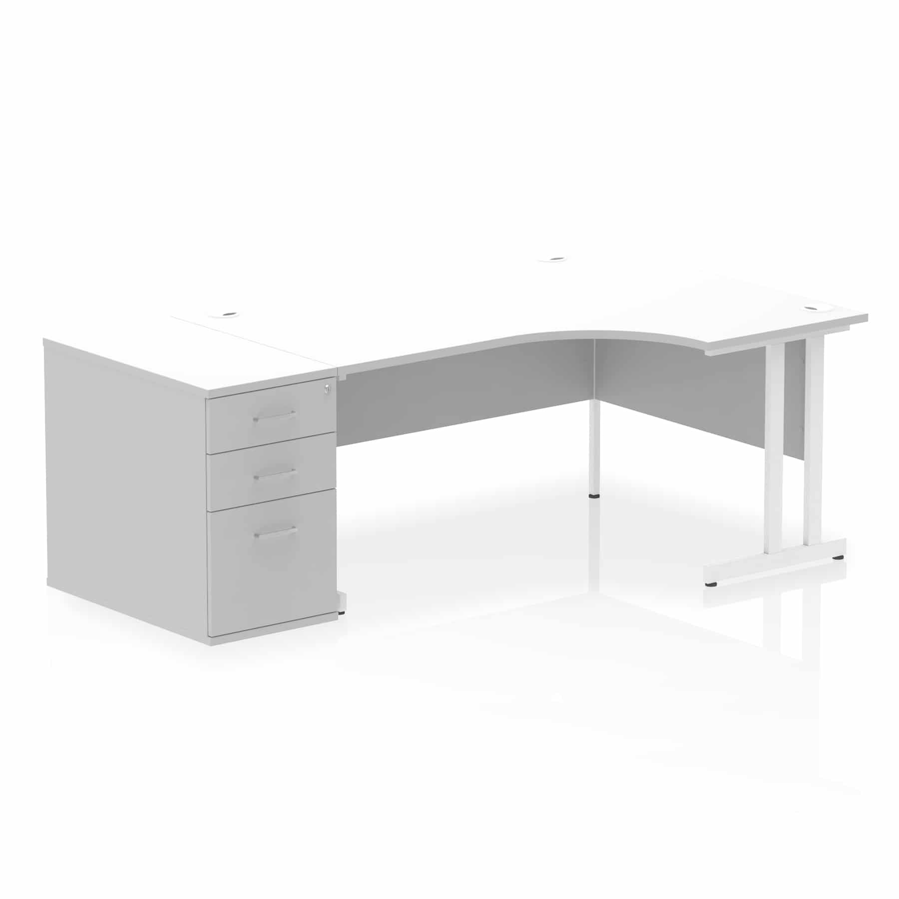 Impulse 1600mm Cantilever Right Crescent Desk Workstation - Image 36