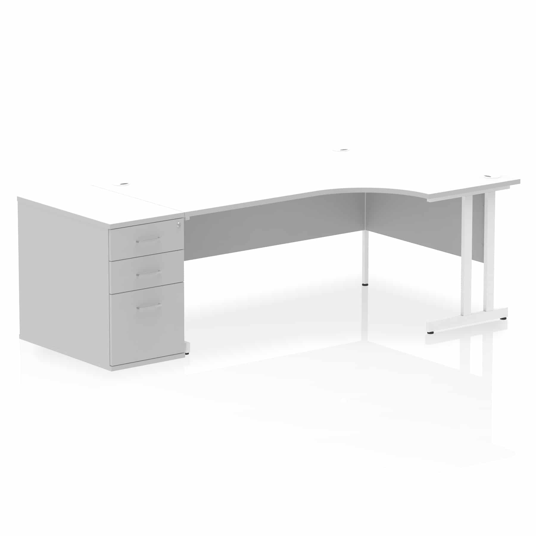 Impulse 1800mm Cantilever Right Crescent Desk Workstation - Image 36