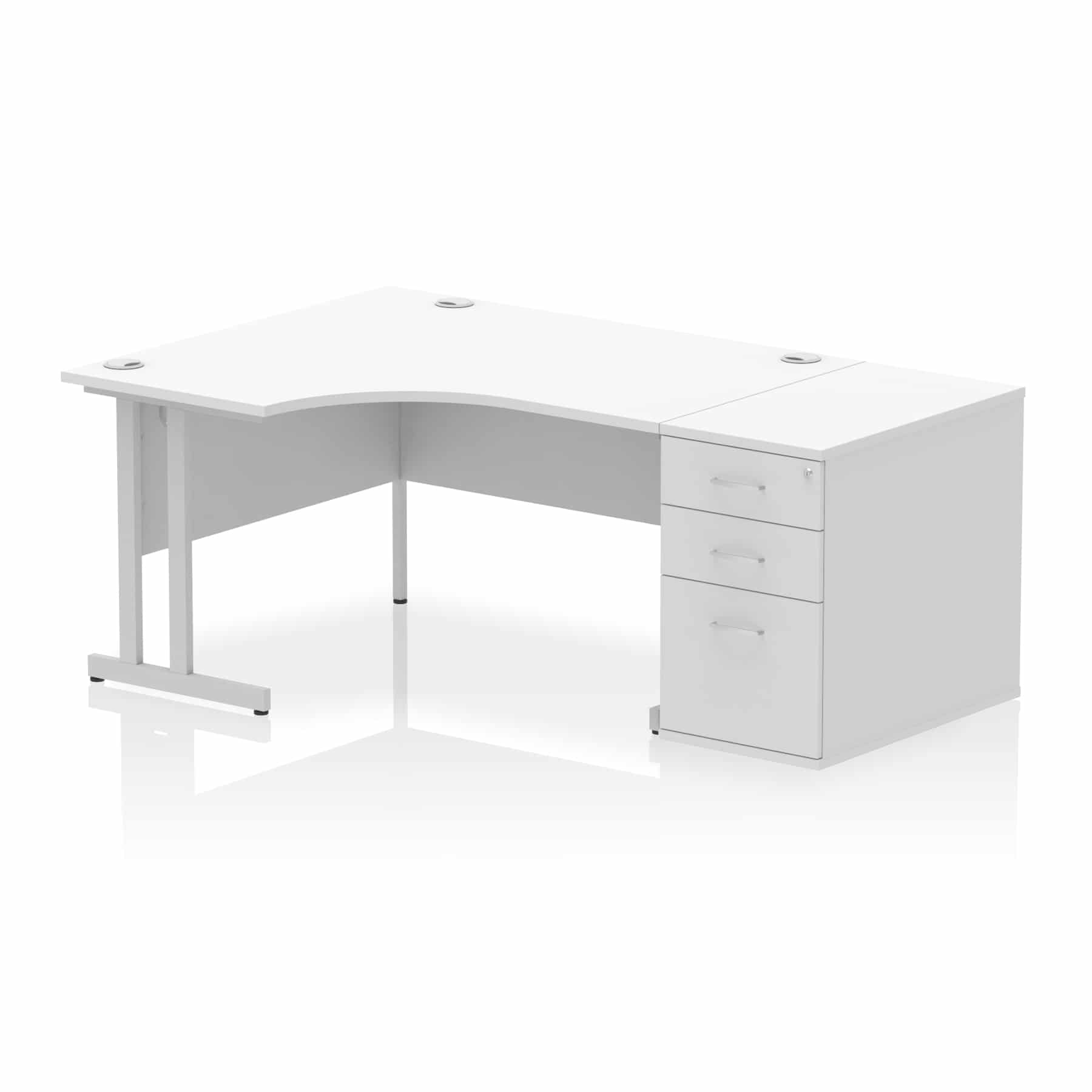 Impulse 1400mm Cantilever Left Crescent Desk Workstation - Image 34