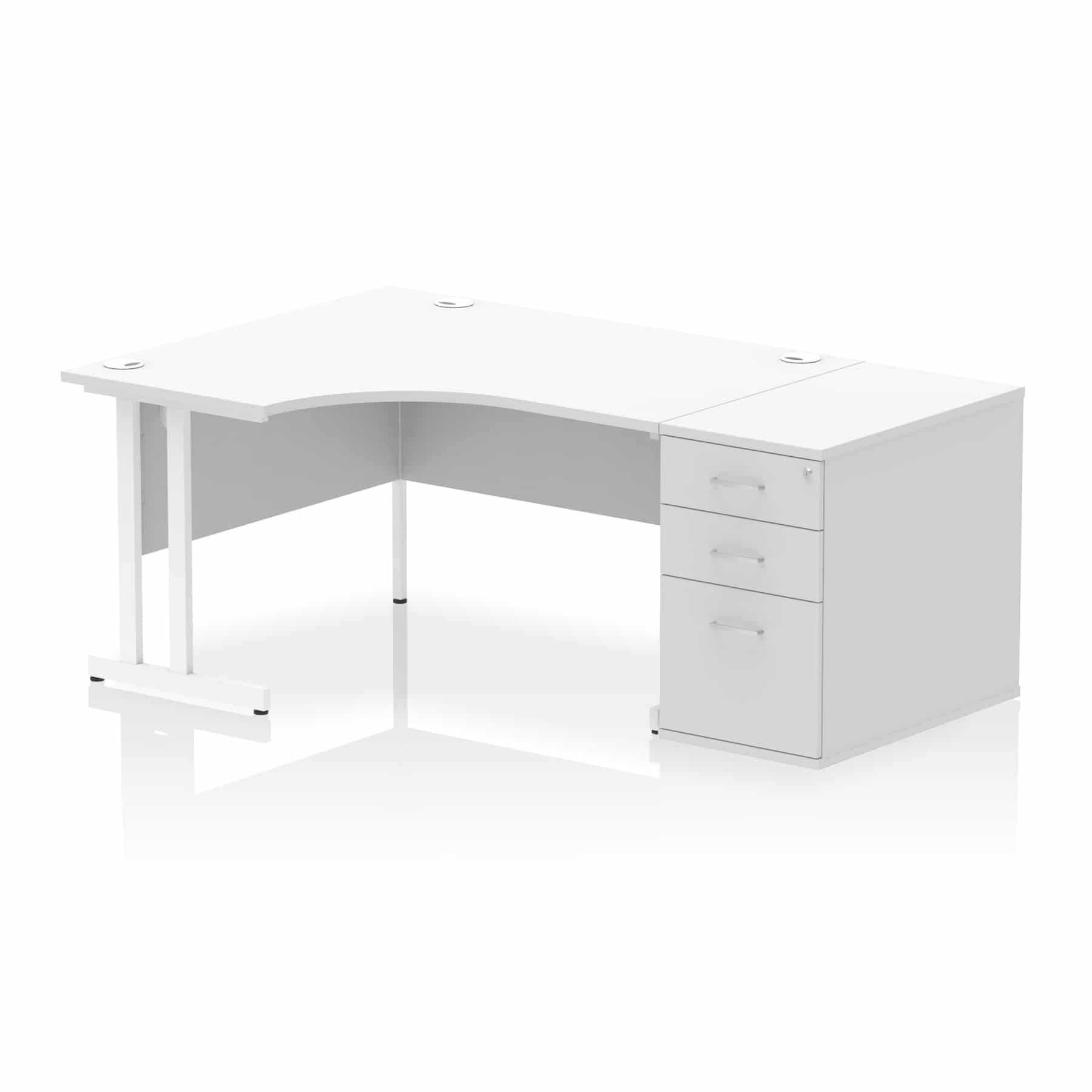 Impulse 1400mm Cantilever Left Crescent Desk Workstation - Image 35