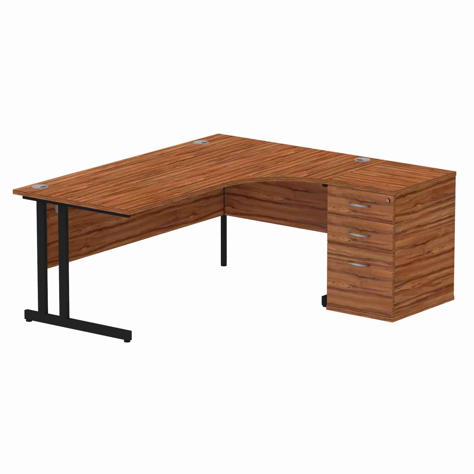 Impulse 1800mm Cantilever Right Crescent Desk Workstation - Image 25