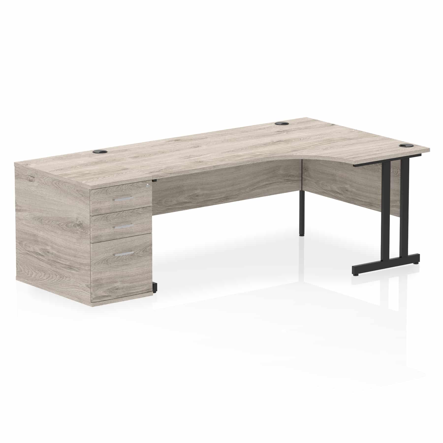 Impulse 1800mm Cantilever Right Crescent Desk Workstation - Image 10