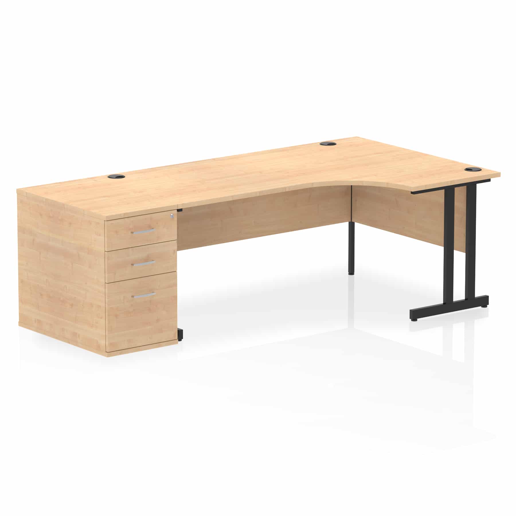 Impulse 1800mm Cantilever Right Crescent Desk Workstation - Image 16