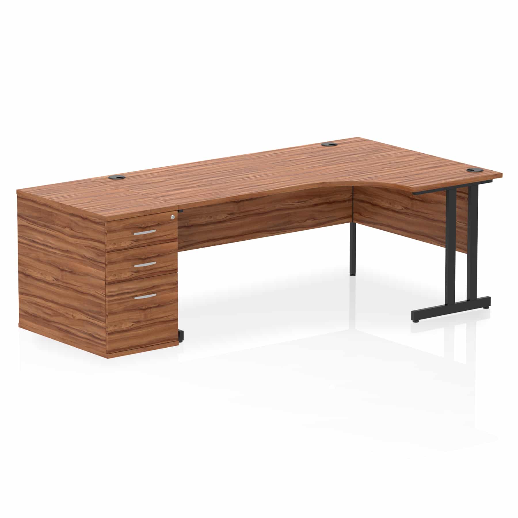 Impulse 1800mm Cantilever Right Crescent Desk Workstation - Image 28