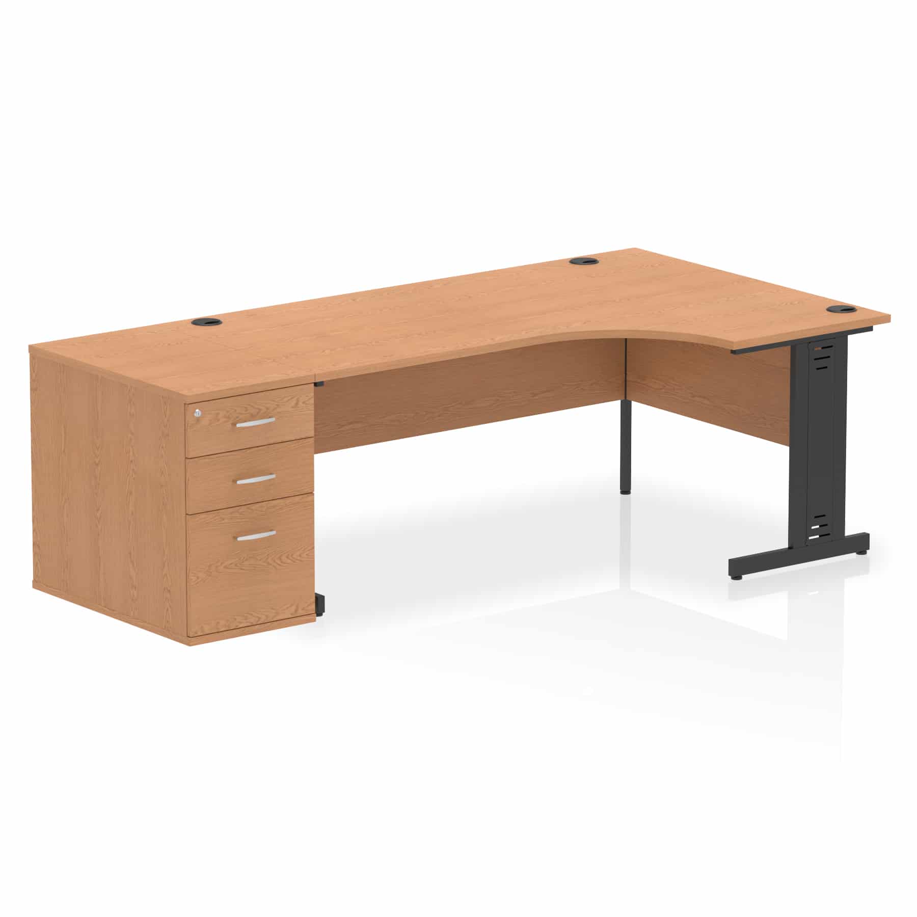 Impulse 1800mm Cable Managed Right Crescent Desk Workstation - Image 22