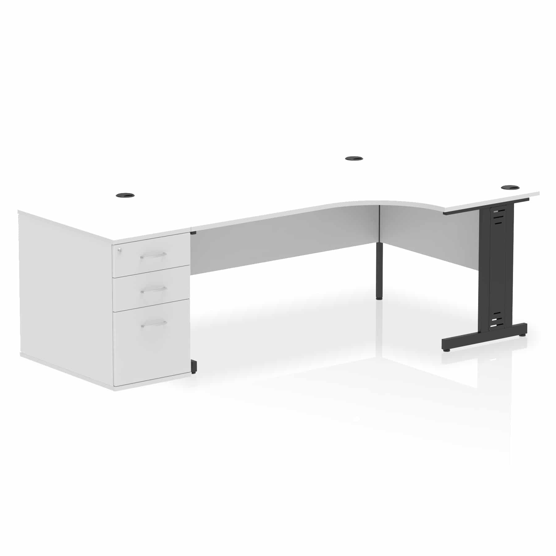 Impulse 1800mm Cable Managed Right Crescent Desk Workstation - Image 34