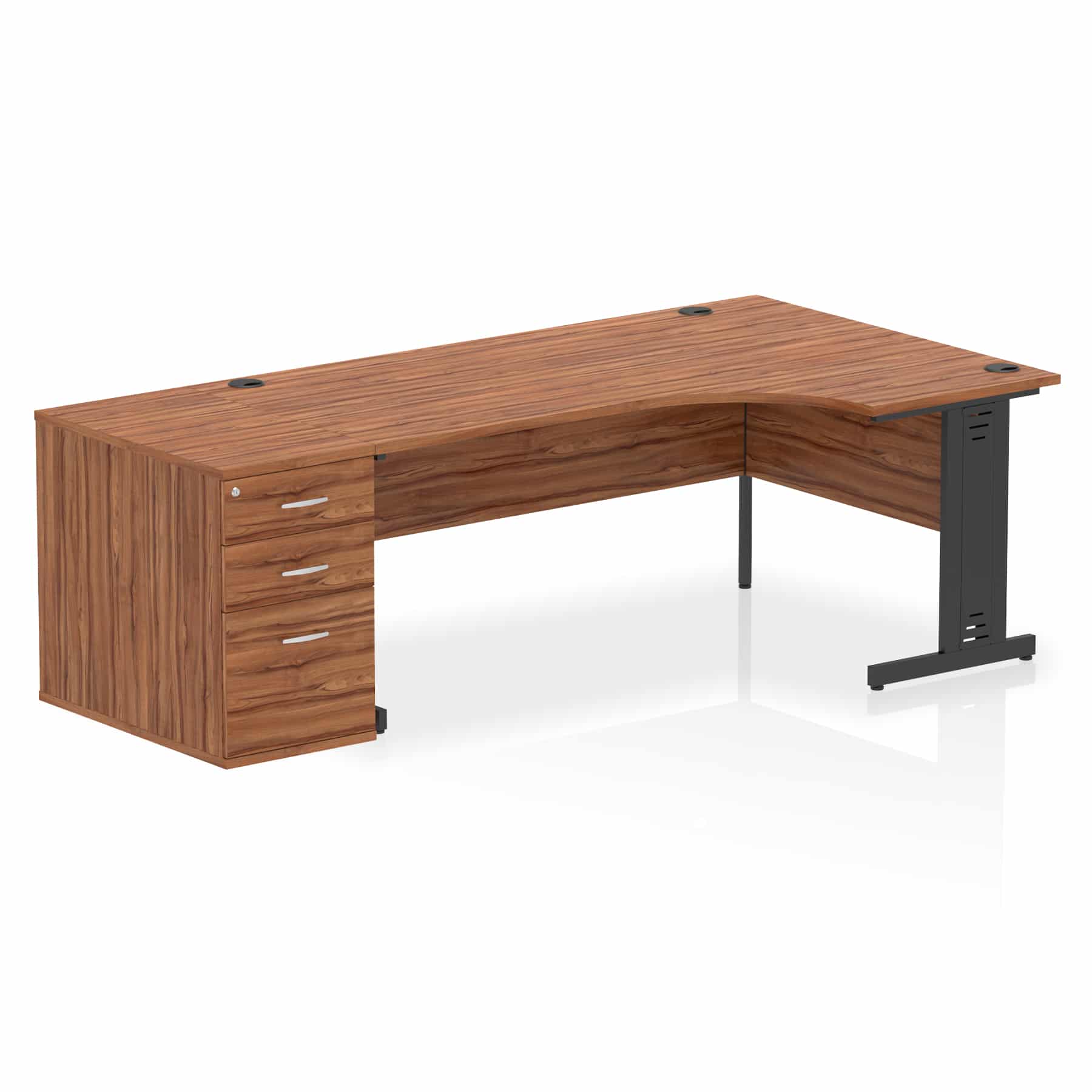 Impulse 1800mm Cable Managed Right Crescent Desk Workstation - Image 28