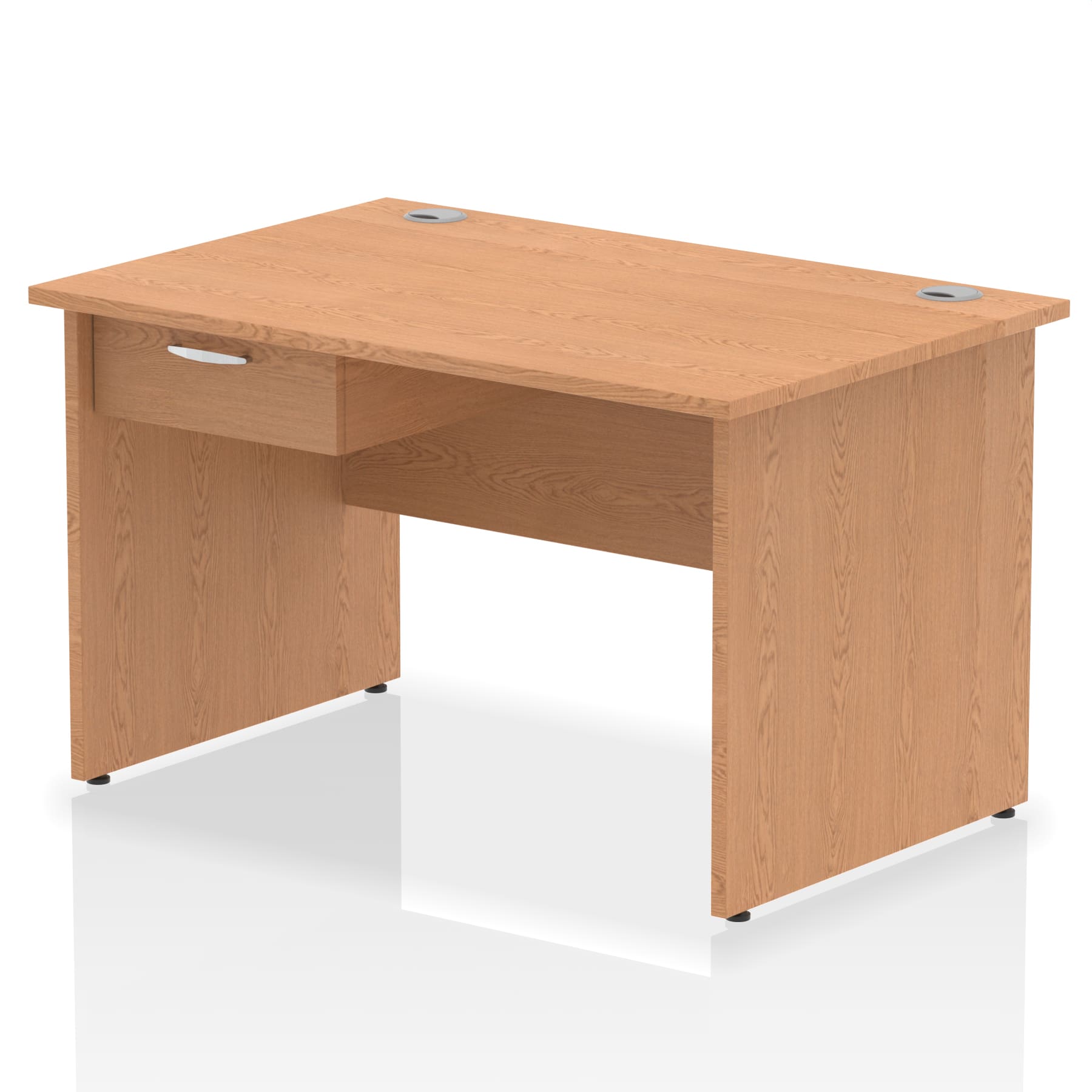 Impulse Panel End Straight Desk Frame With Single One Drawer Fixed Pedestal - Image 5