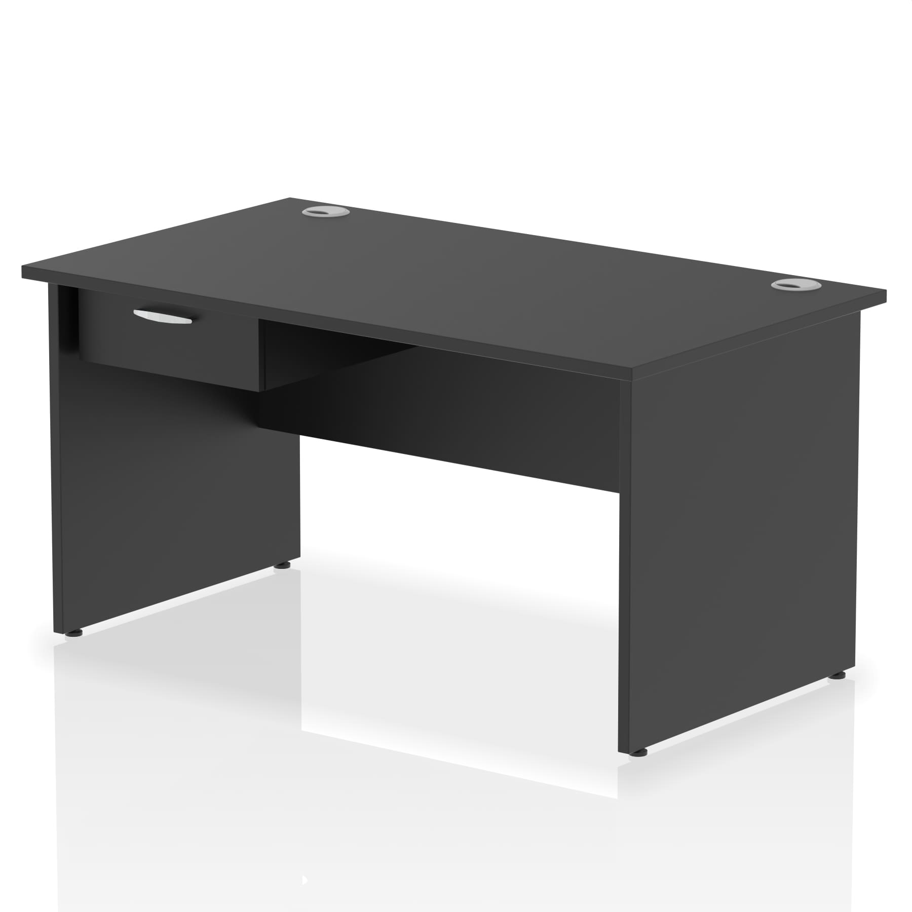 Impulse Panel End Straight Desk Frame With Single One Drawer Fixed Pedestal - Image 9