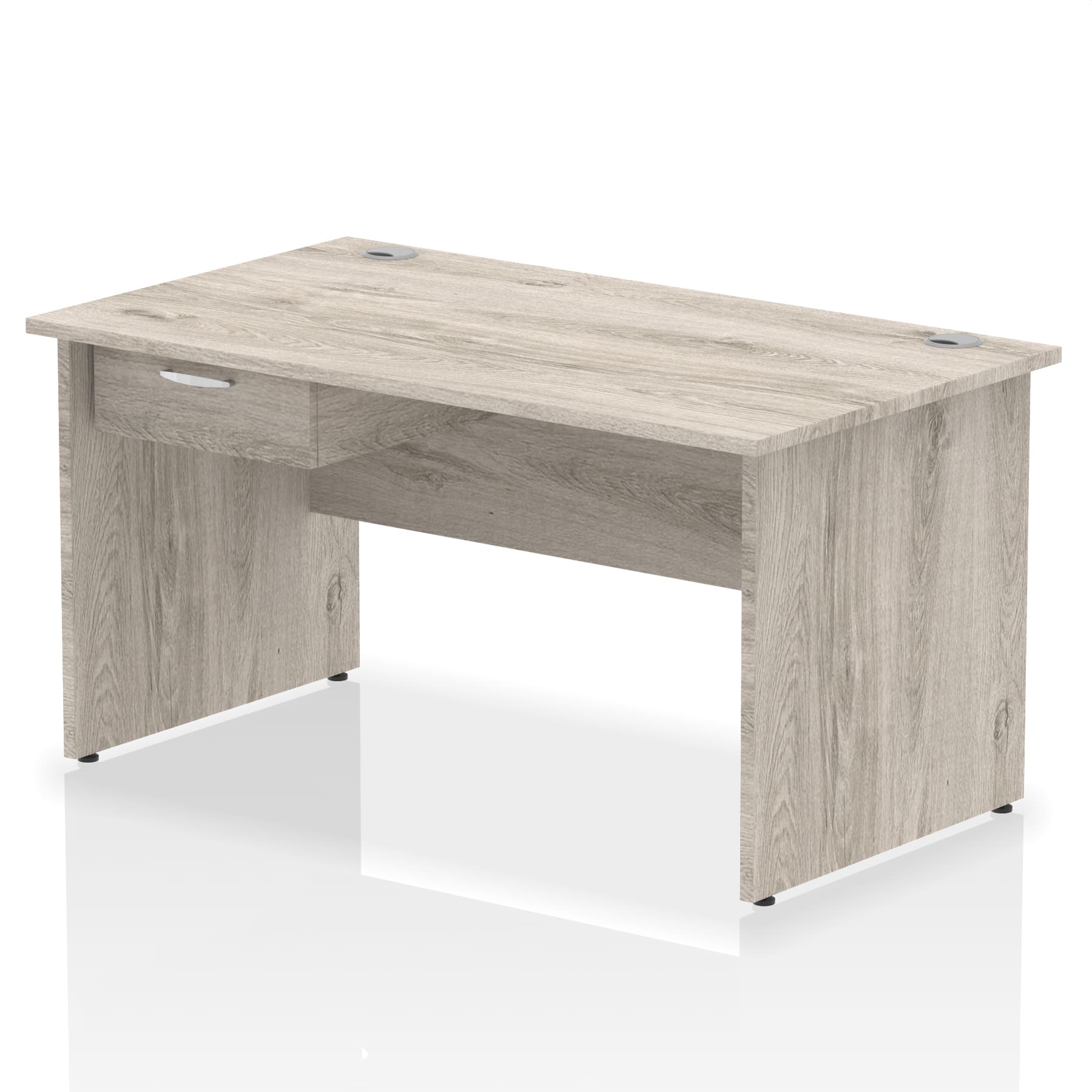 Impulse Panel End Straight Desk Frame With Single One Drawer Fixed Pedestal - Image 10