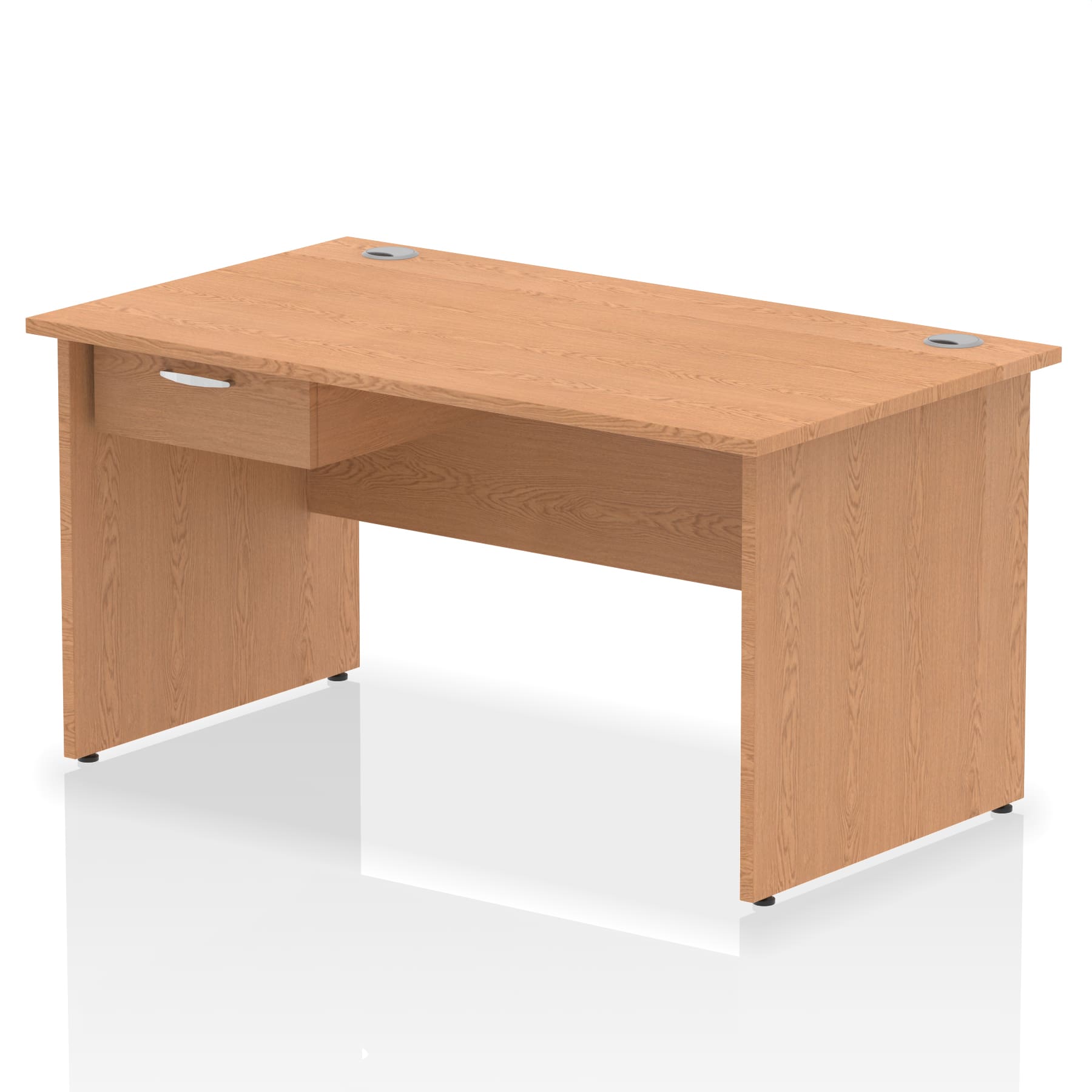 Impulse Panel End Straight Desk Frame With Single One Drawer Fixed Pedestal - Image 12