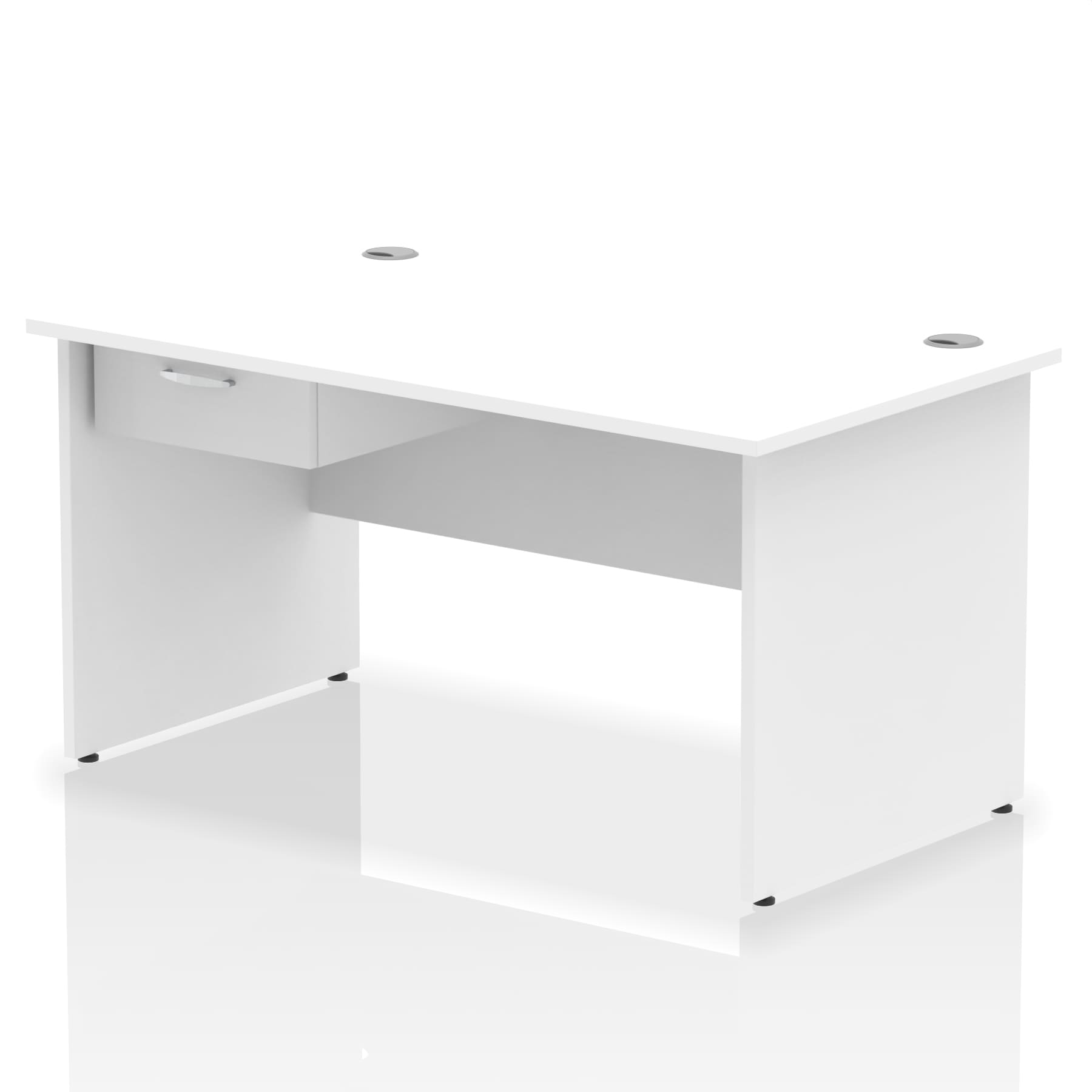 Impulse Panel End Straight Desk Frame With Single One Drawer Fixed Pedestal - Image 13