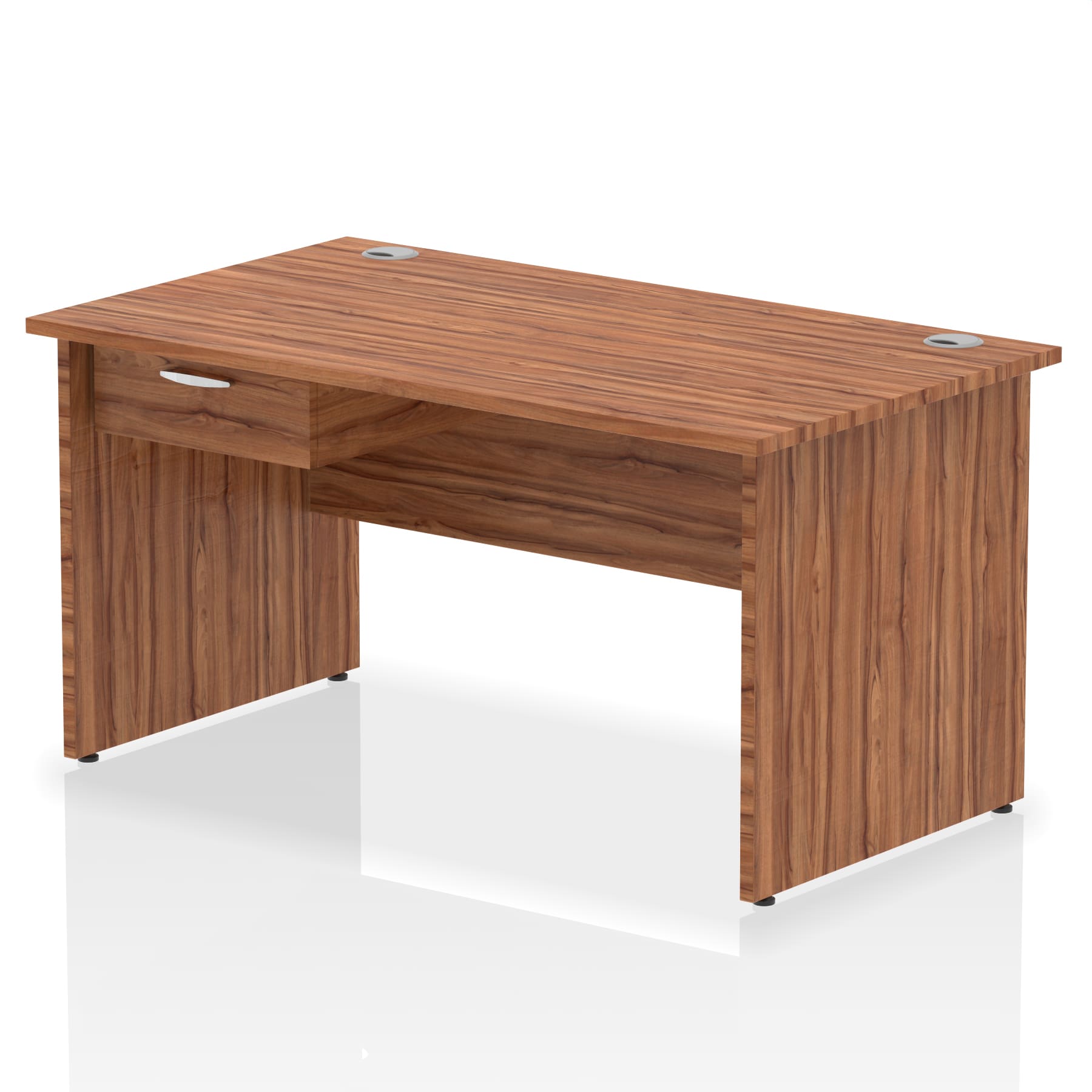 Impulse Panel End Straight Desk Frame With Single One Drawer Fixed Pedestal - Image 14