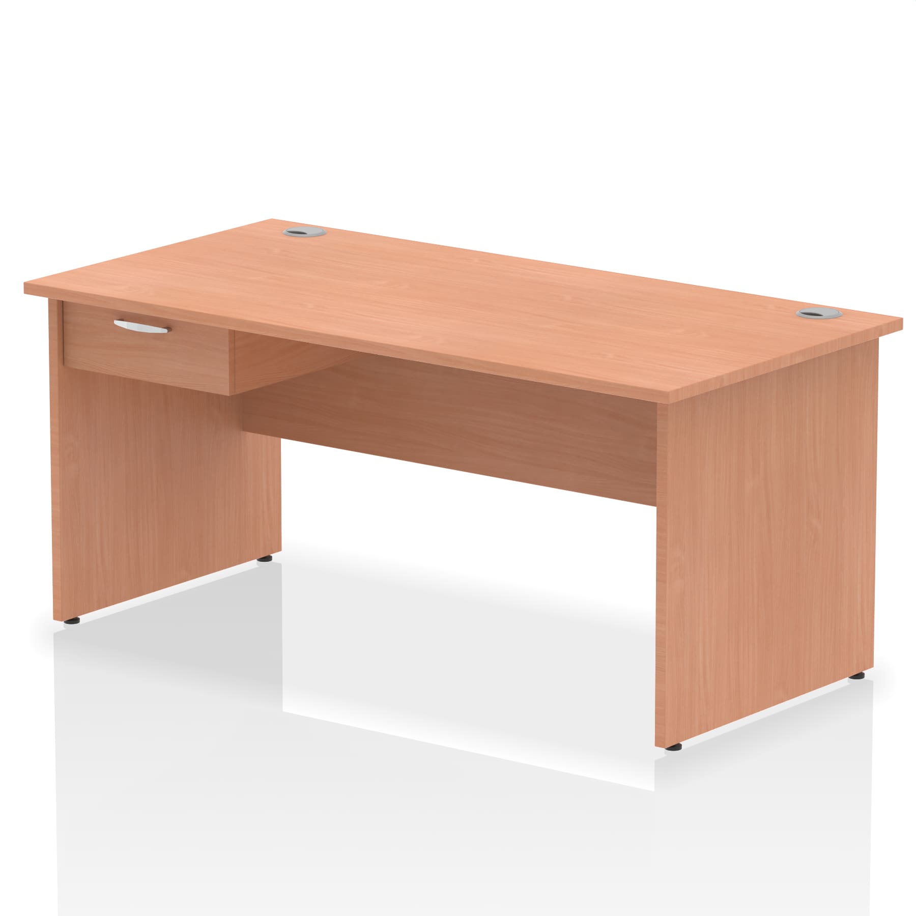 Impulse Panel End Straight Desk Frame With Single One Drawer Fixed Pedestal - Image 15