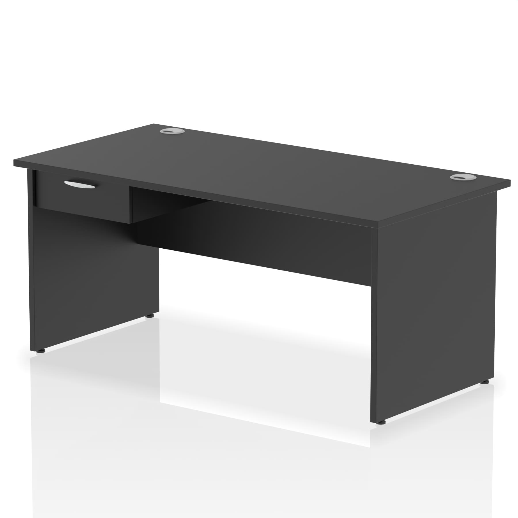Impulse Panel End Straight Desk Frame With Single One Drawer Fixed Pedestal - Image 16