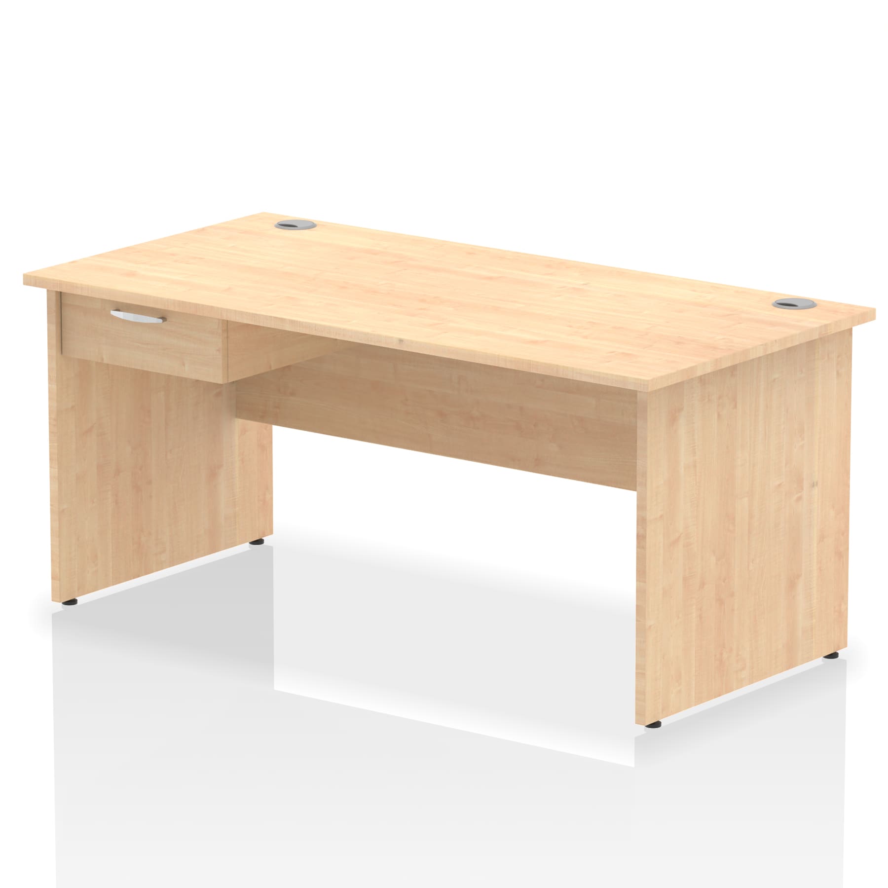 Impulse Panel End Straight Desk Frame With Single One Drawer Fixed Pedestal - Image 18