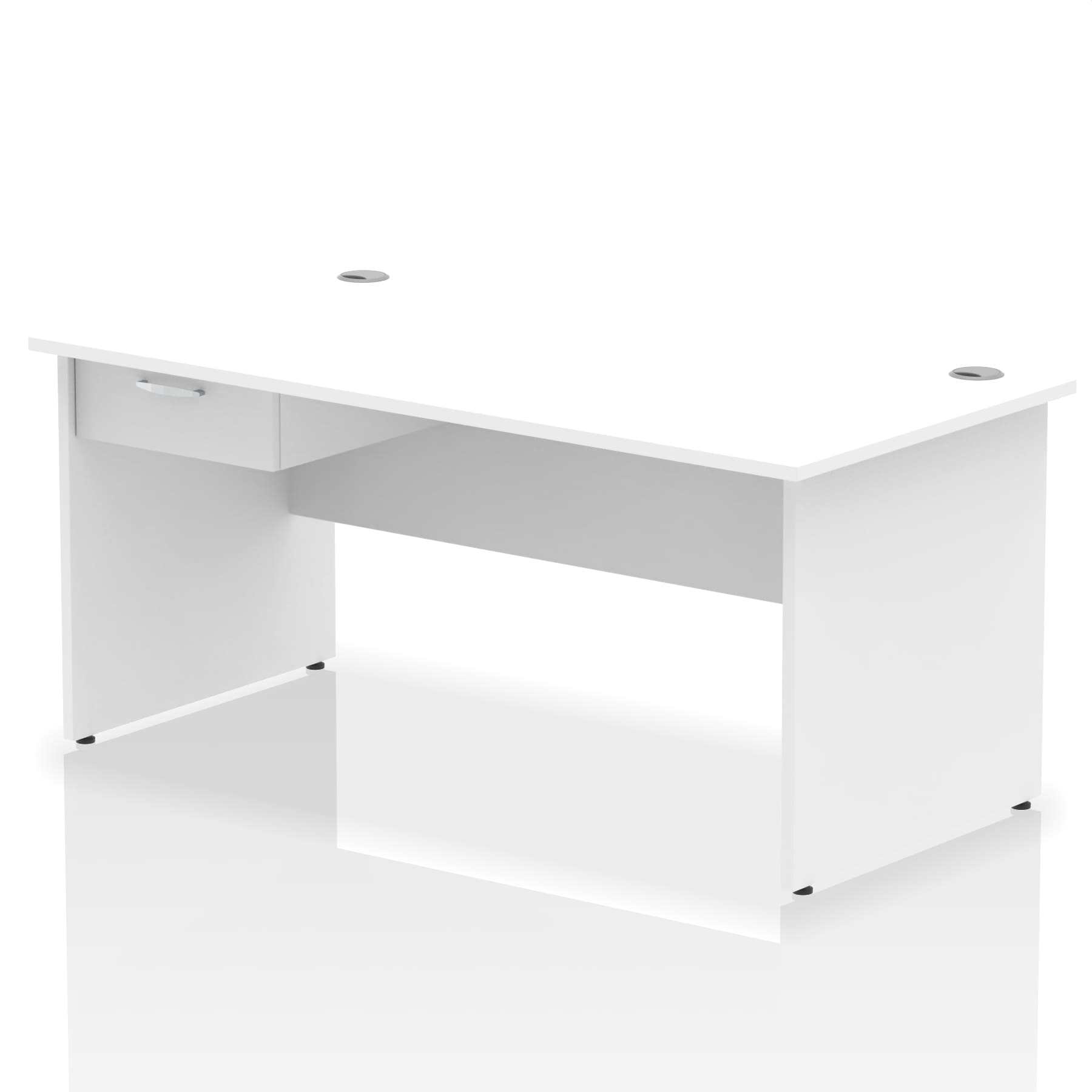 Impulse Panel End Straight Desk Frame With Single One Drawer Fixed Pedestal - Image 20