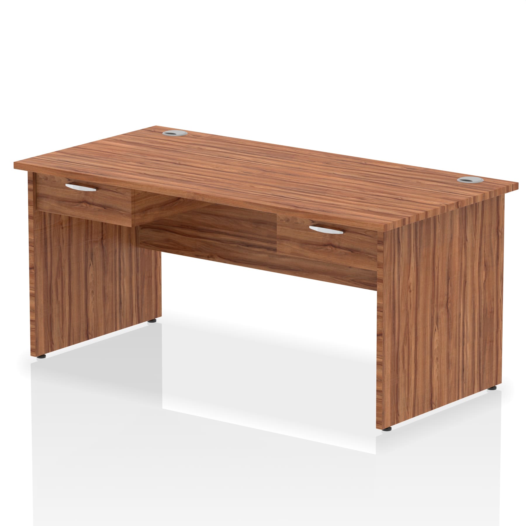 Impulse Panel End Straight Desk Frame With Two One Drawer Fixed Pedestals - Image 7