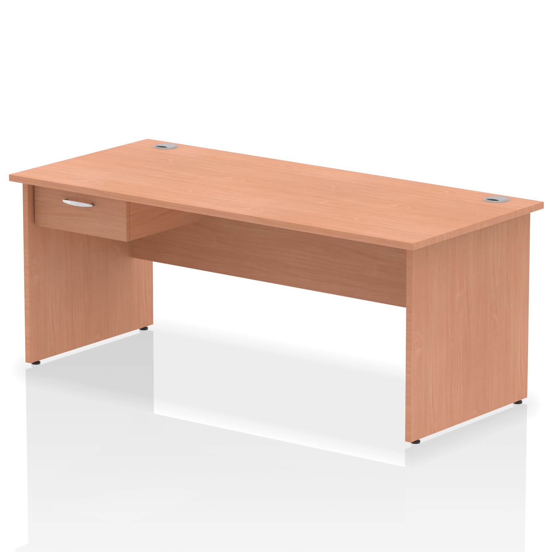 Impulse Panel End Straight Desk Frame With Single One Drawer Fixed Pedestal - Image 22