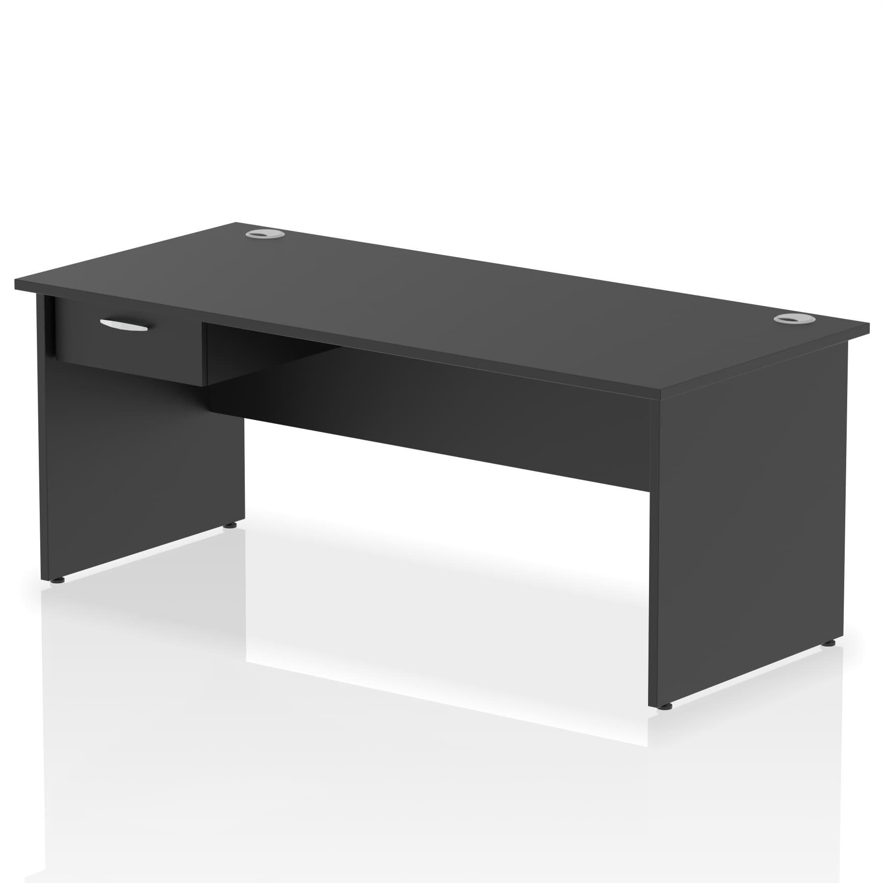 Impulse Panel End Straight Desk Frame With Single One Drawer Fixed Pedestal - Image 23