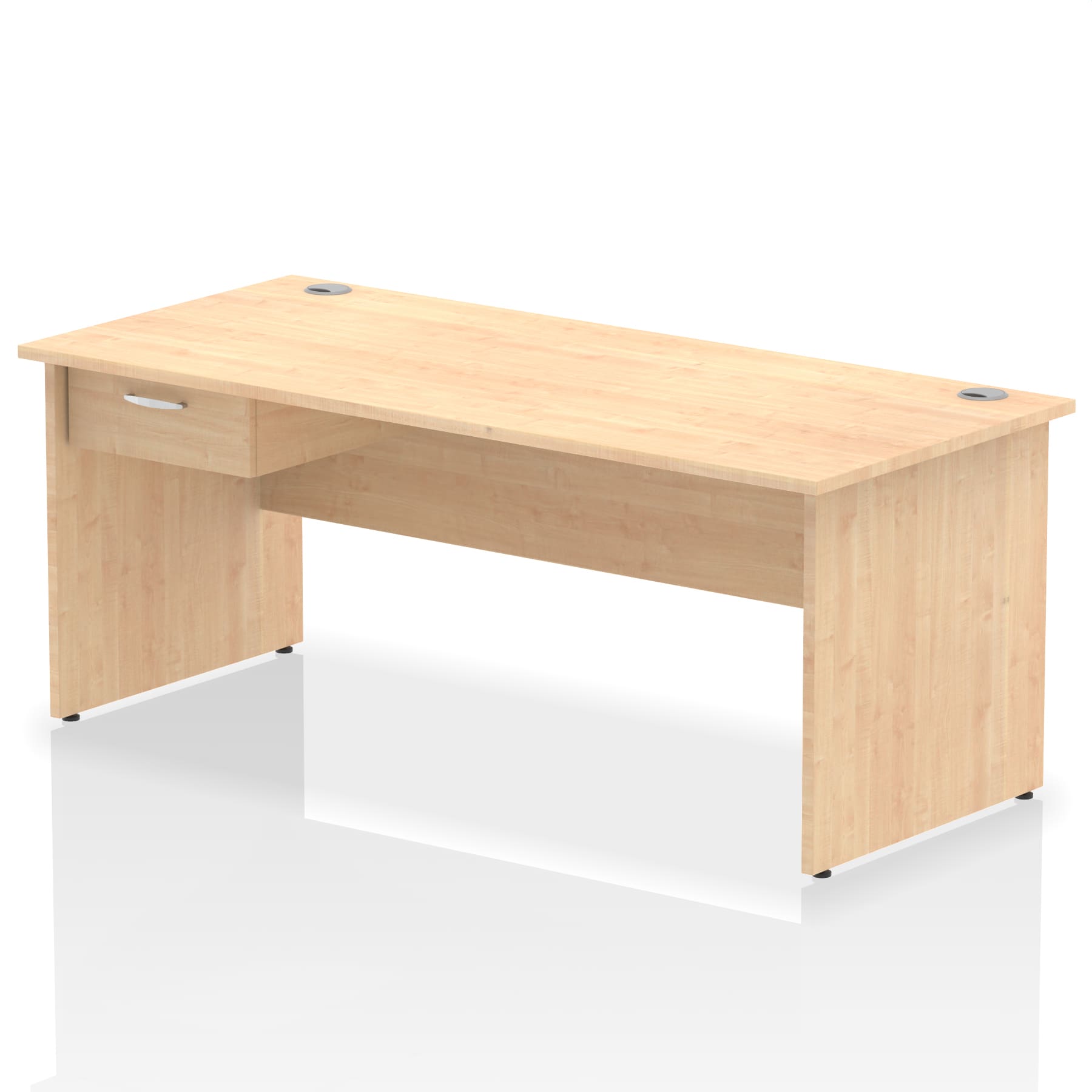 Impulse Panel End Straight Desk Frame With Single One Drawer Fixed Pedestal - Image 25