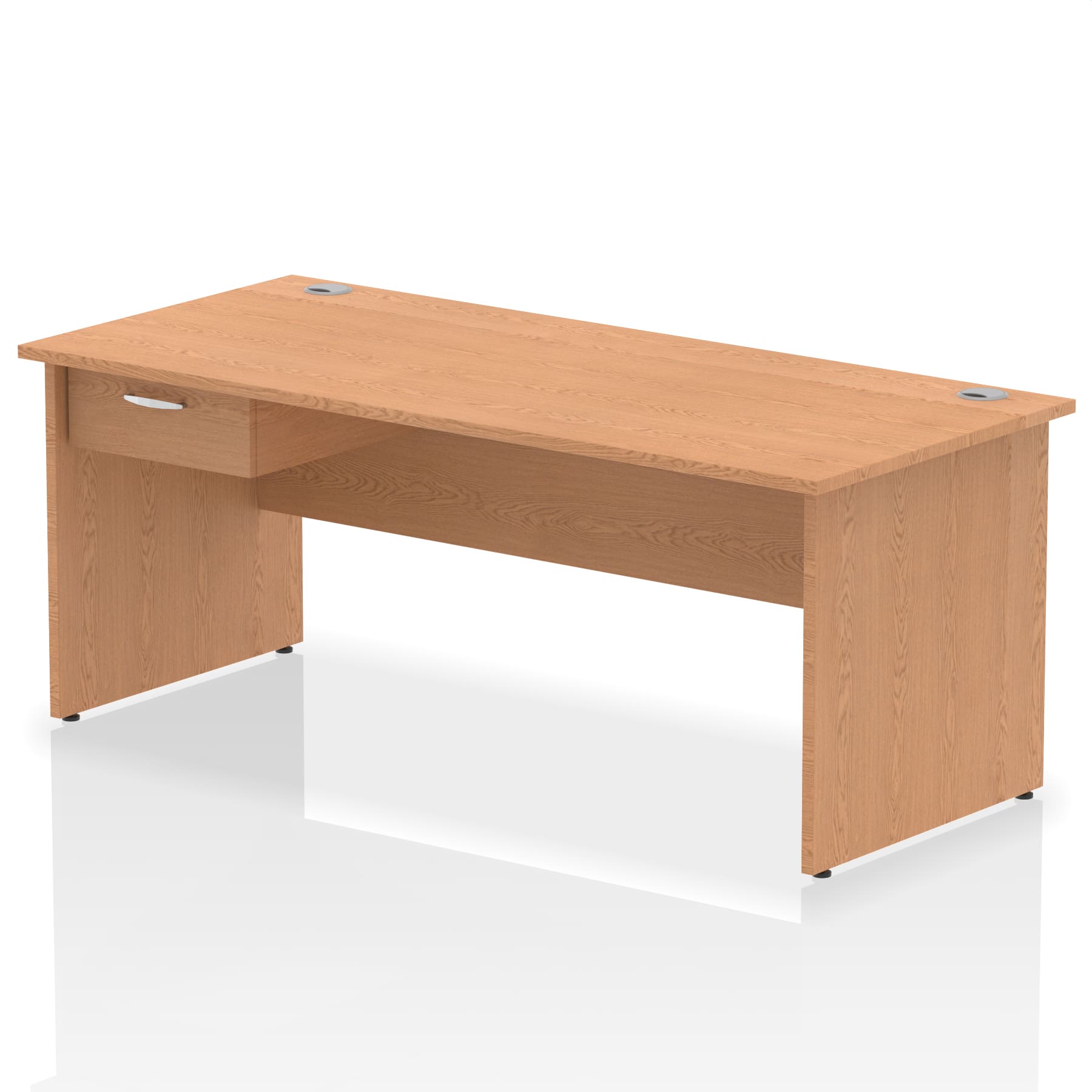 Impulse Panel End Straight Desk Frame With Single One Drawer Fixed Pedestal - Image 26