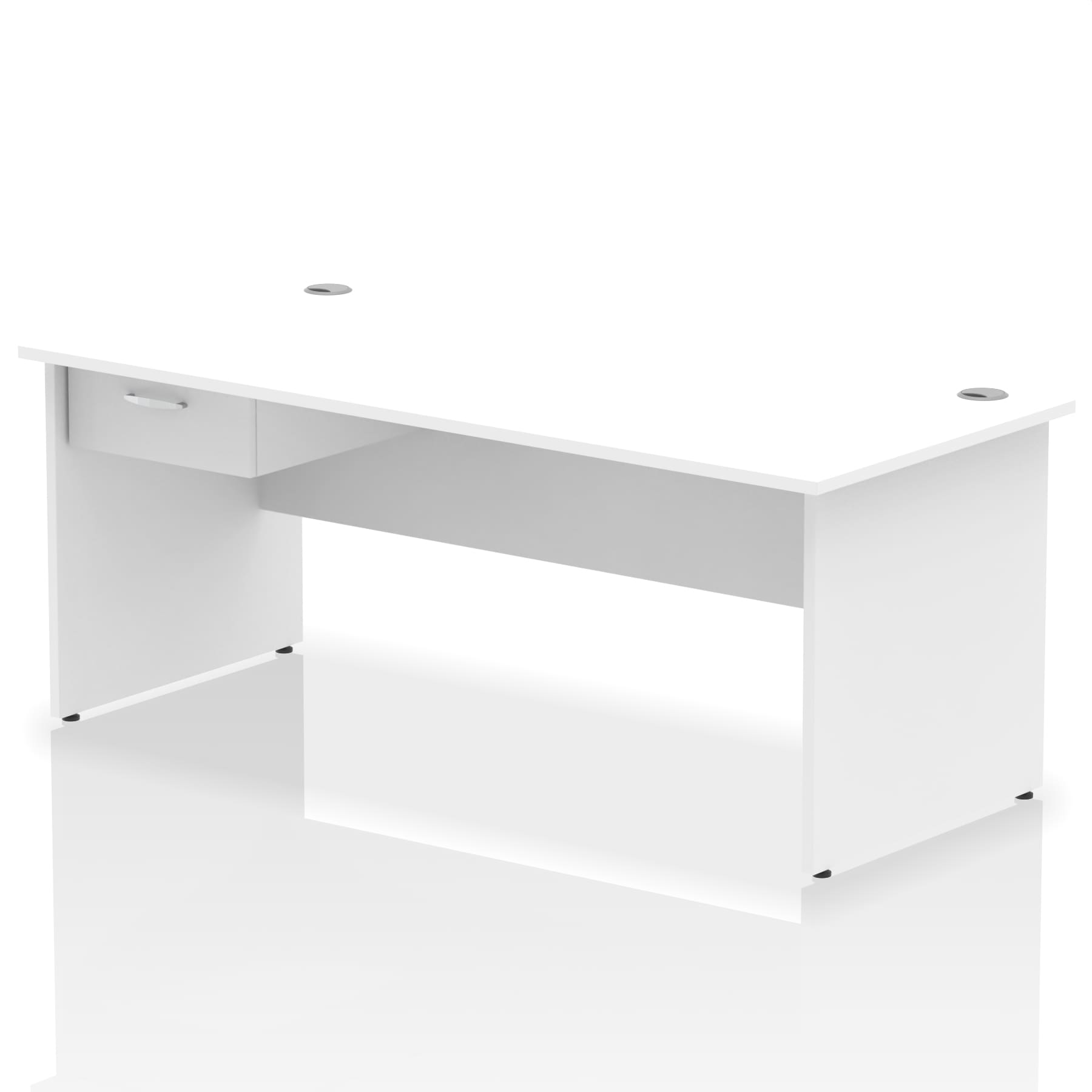 Impulse Panel End Straight Desk Frame With Single One Drawer Fixed Pedestal - Image 27