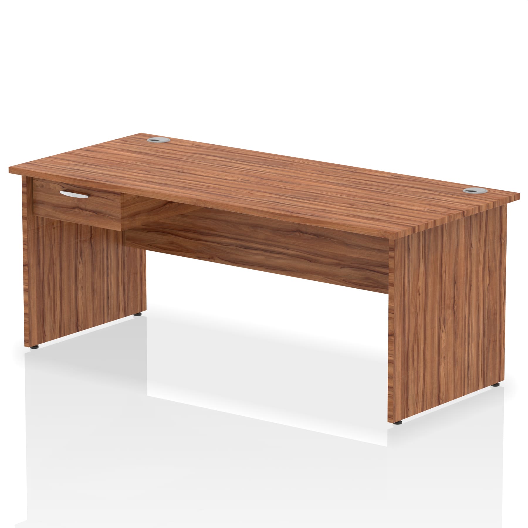 Impulse Panel End Straight Desk Frame With Single One Drawer Fixed Pedestal - Image 28