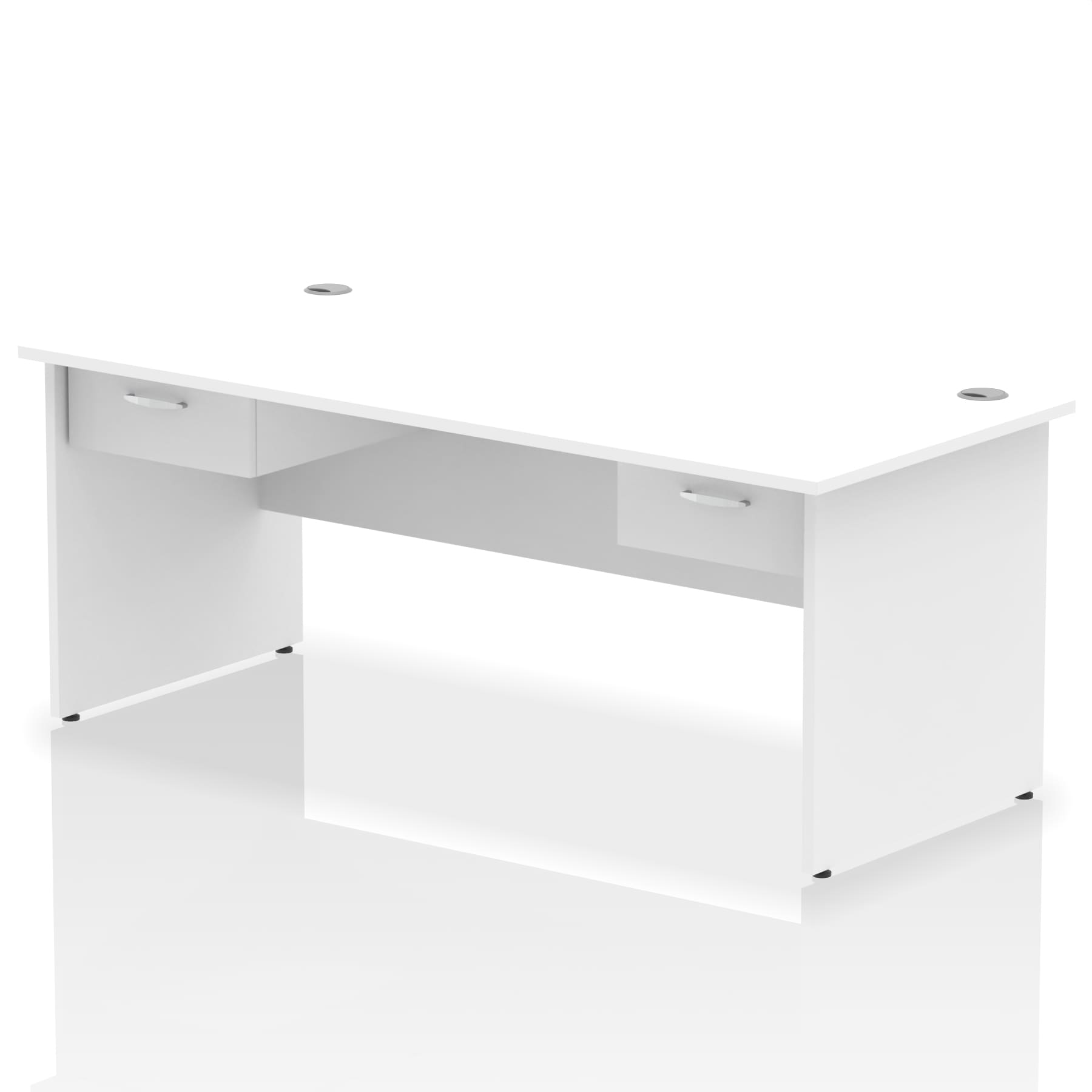 Impulse Panel End Straight Desk Frame With Two One Drawer Fixed Pedestals - Image 13