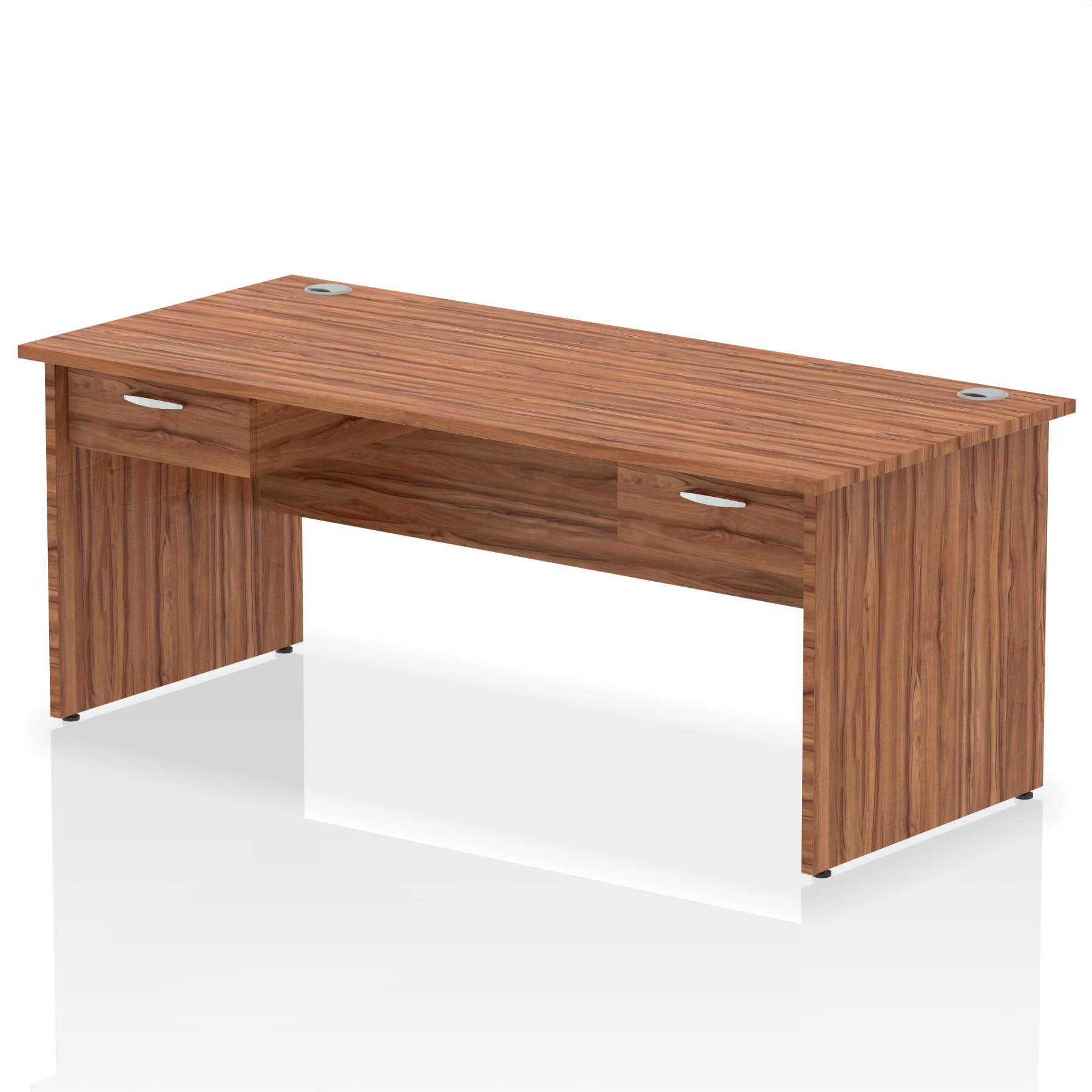 Impulse Panel End Straight Desk Frame With Two One Drawer Fixed Pedestals - Image 14