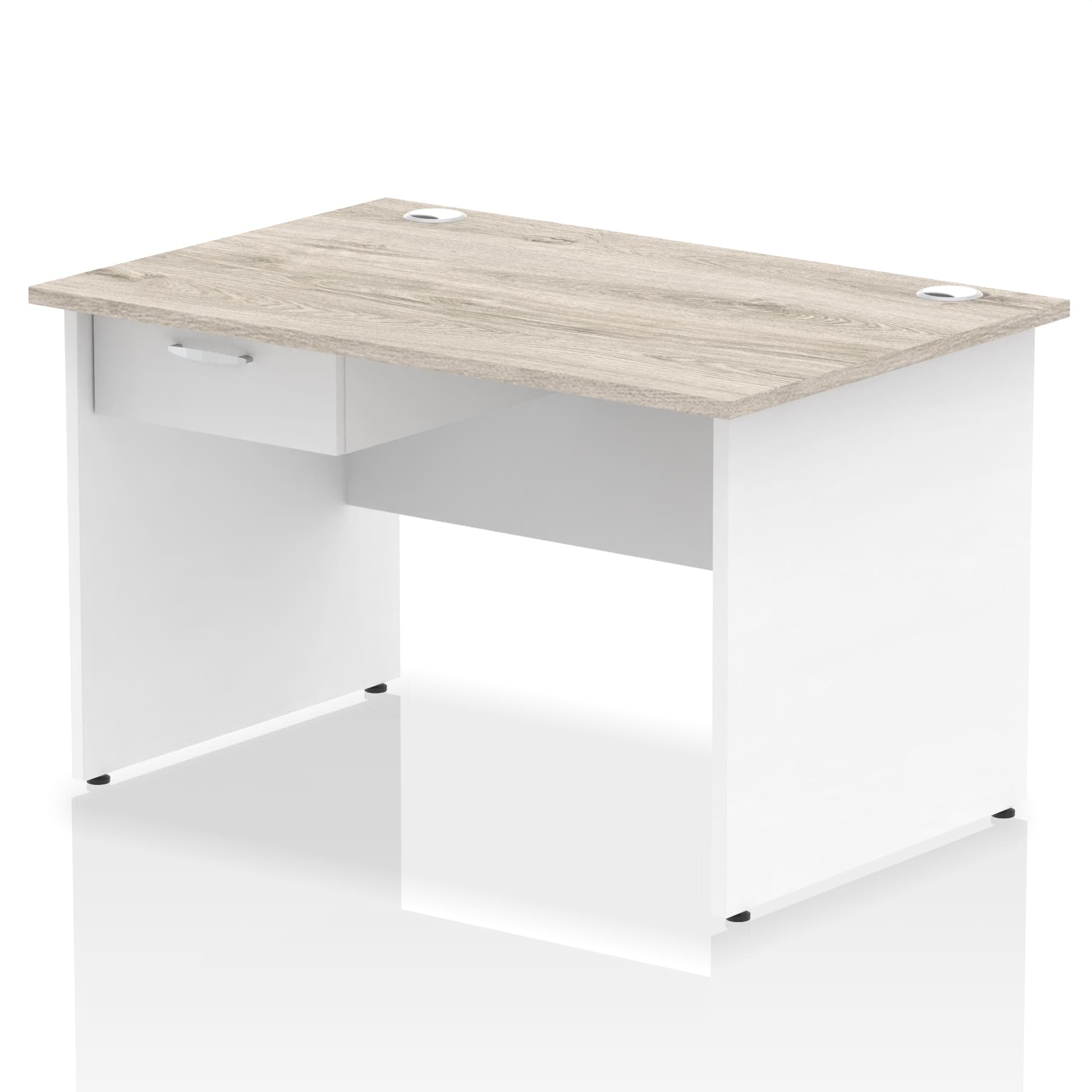 Impulse Panel End Straight Desk Frame With Single One Drawer Fixed Pedestal - Image 31
