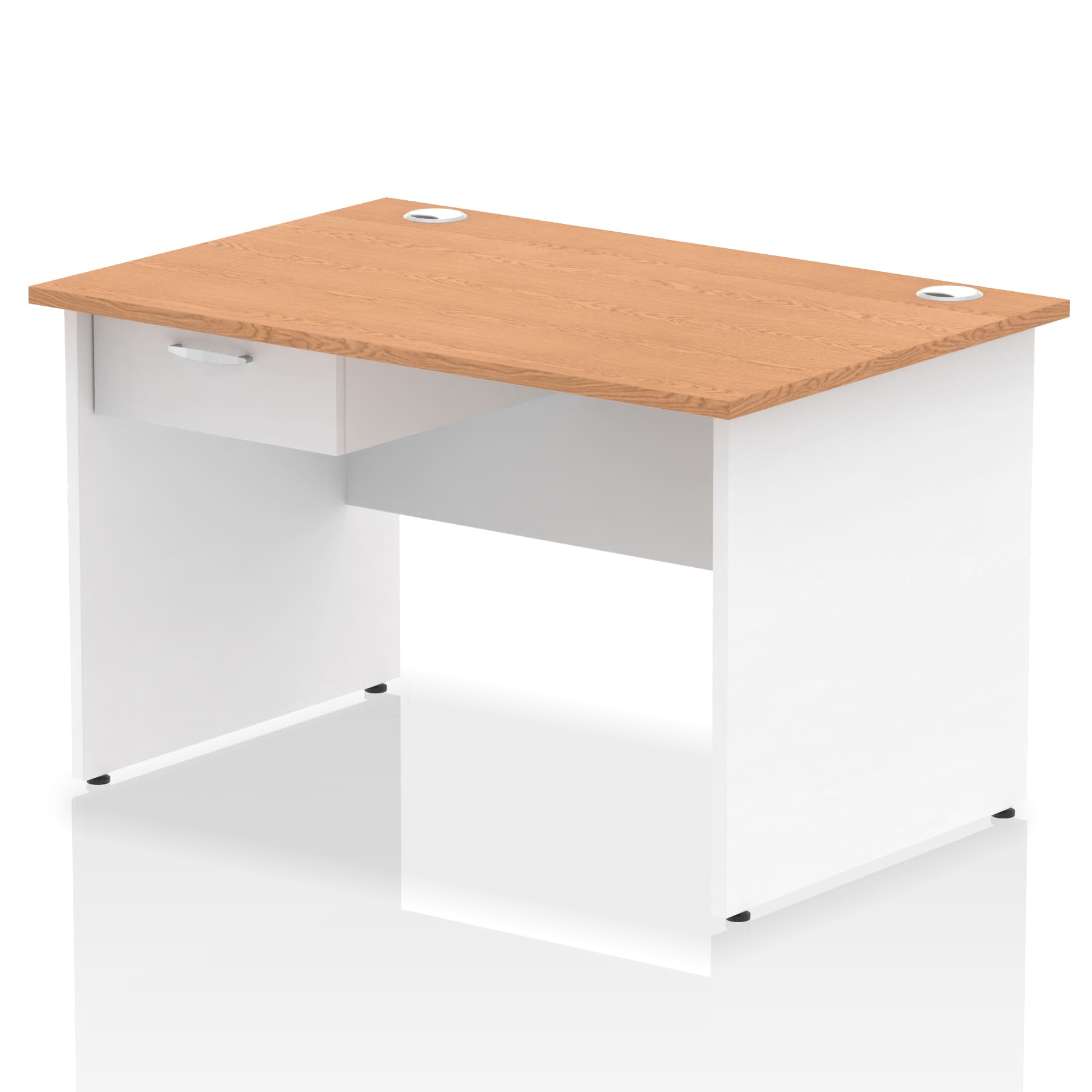 Impulse Panel End Straight Desk Frame With Single One Drawer Fixed Pedestal - Image 33