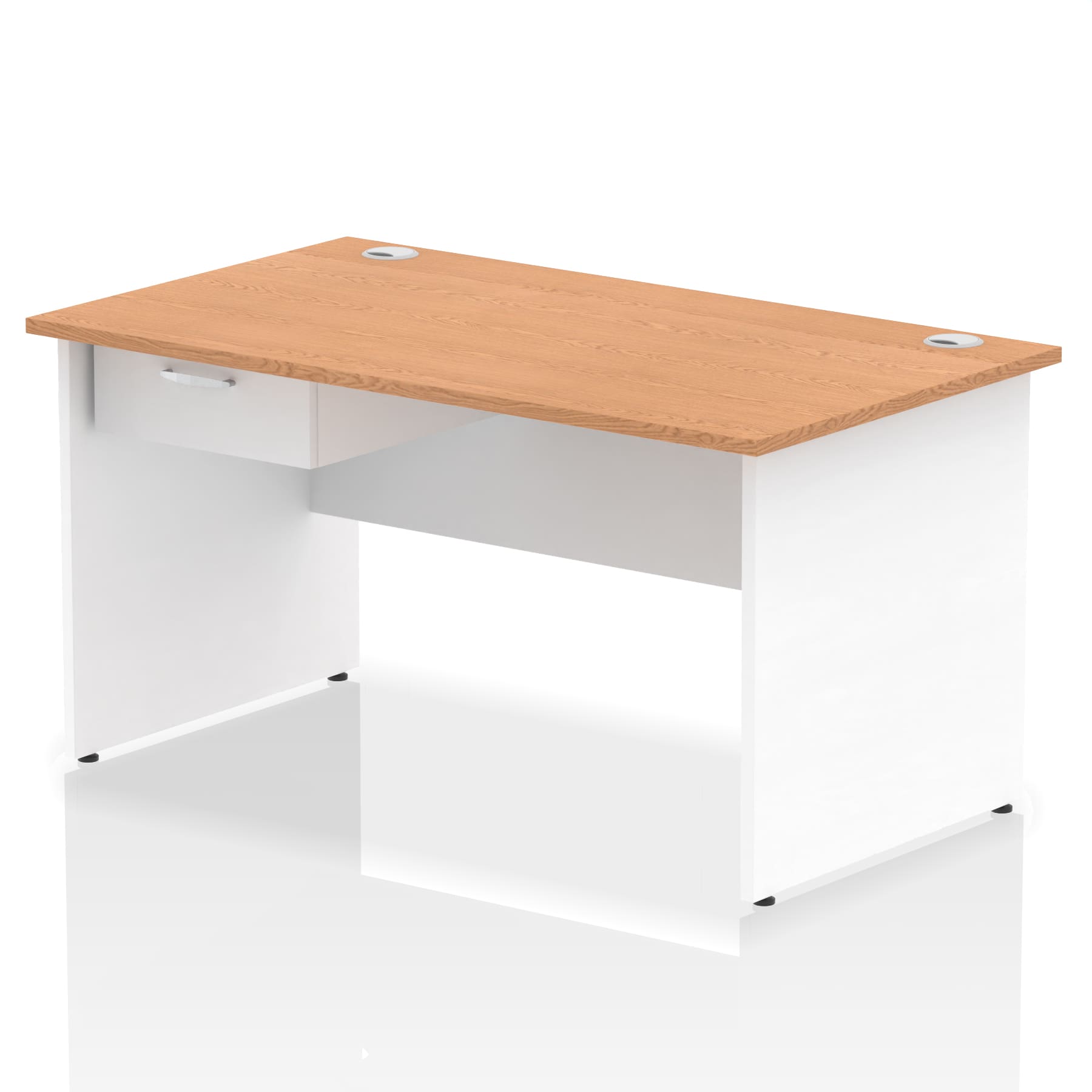 Impulse Panel End Straight Desk Frame With Single One Drawer Fixed Pedestal - Image 39