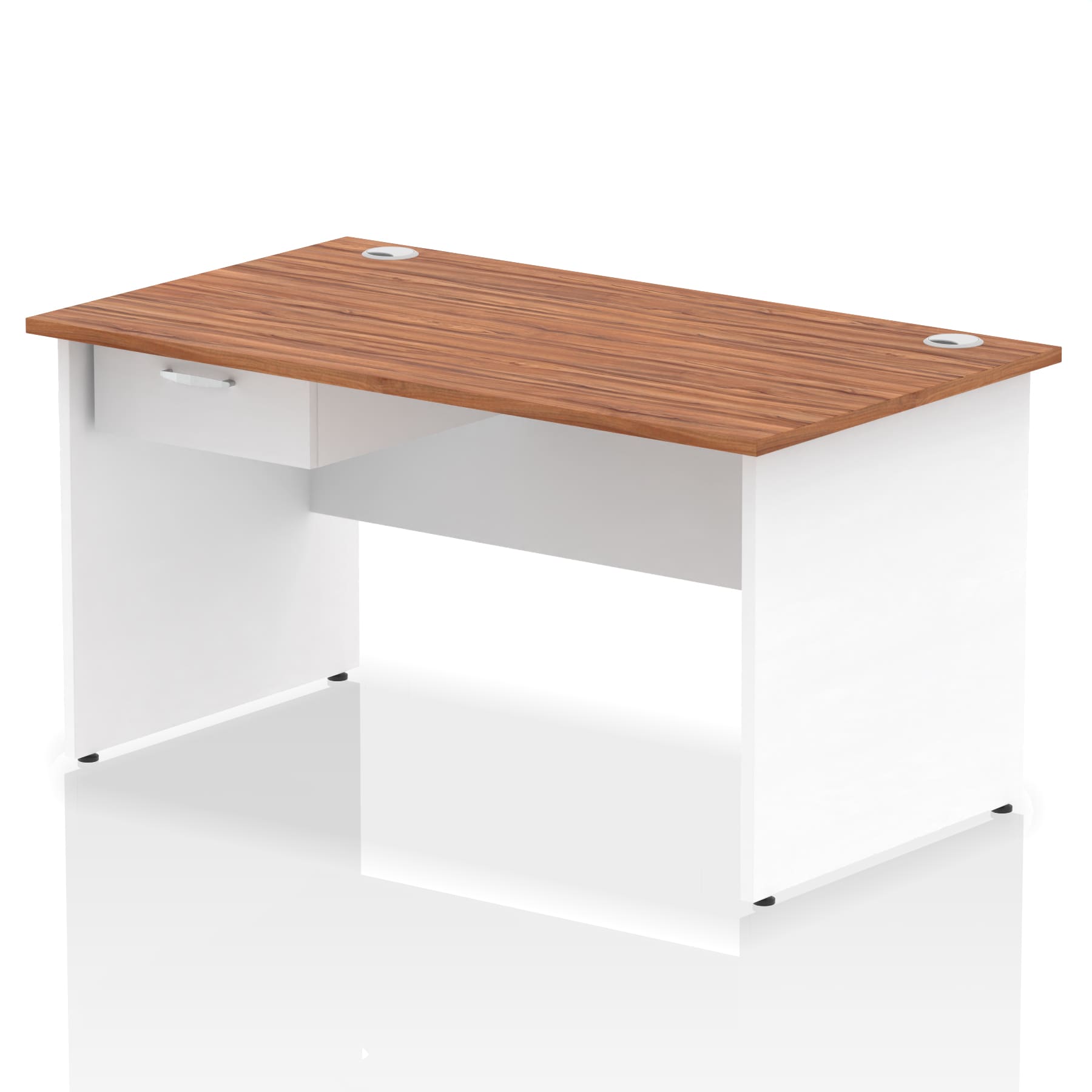 Impulse Panel End Straight Desk Frame With Single One Drawer Fixed Pedestal - Image 40