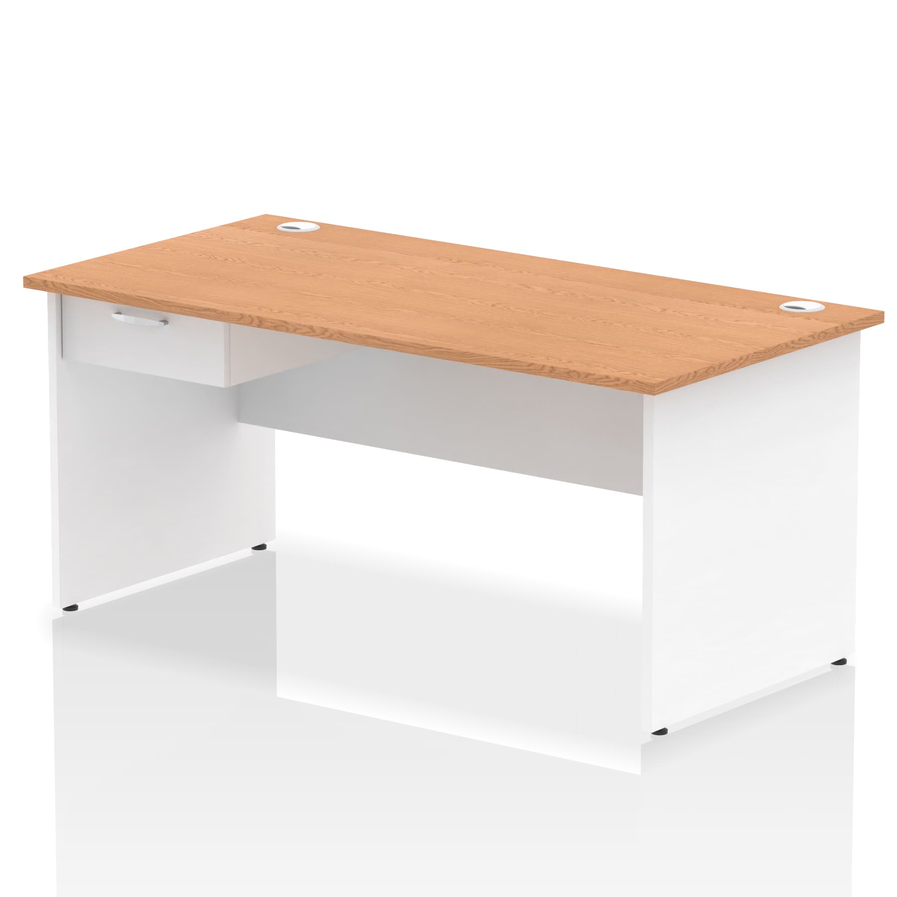 Impulse Panel End Straight Desk Frame With Single One Drawer Fixed Pedestal - Image 45