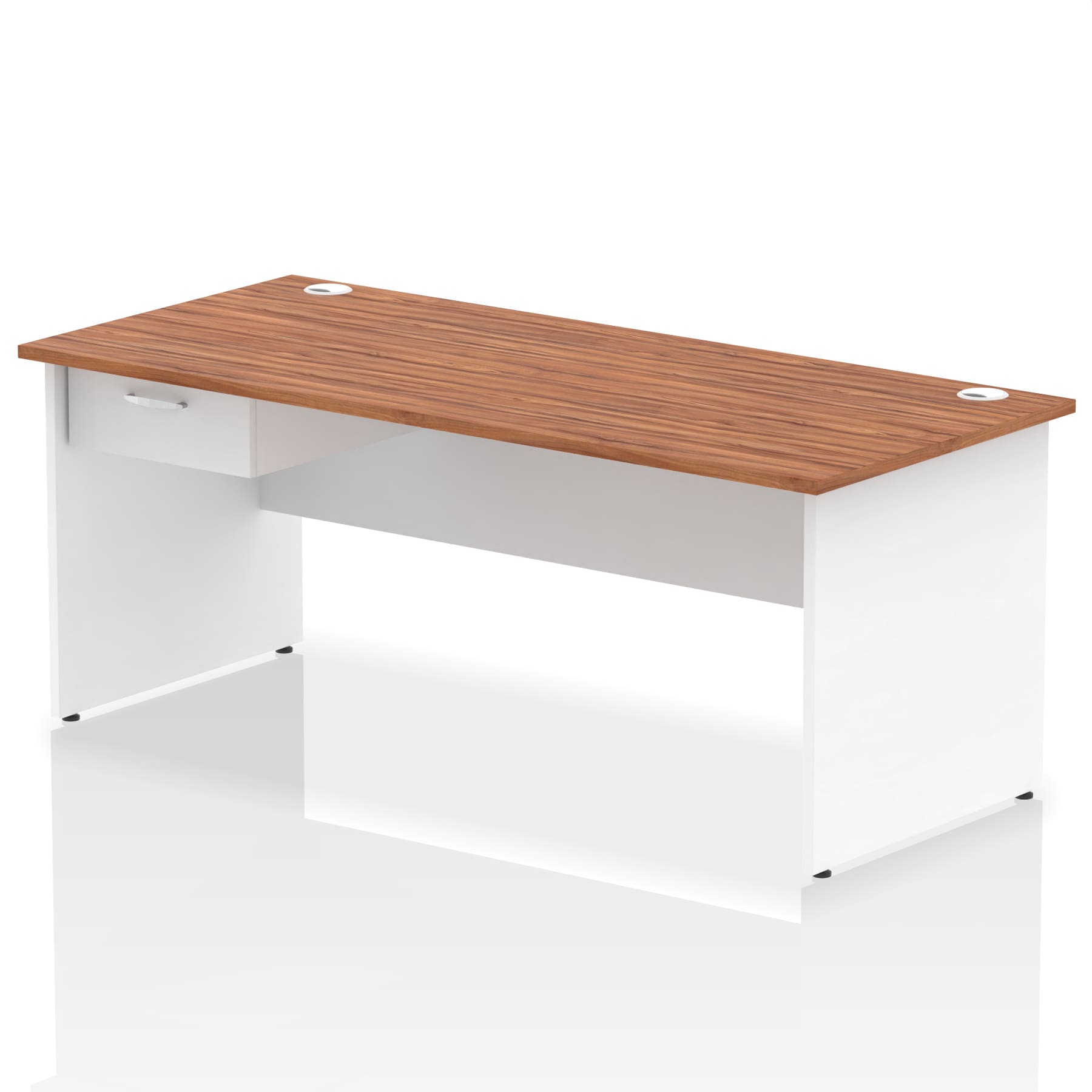 Impulse Panel End Straight Desk Frame With Single One Drawer Fixed Pedestal - Image 52