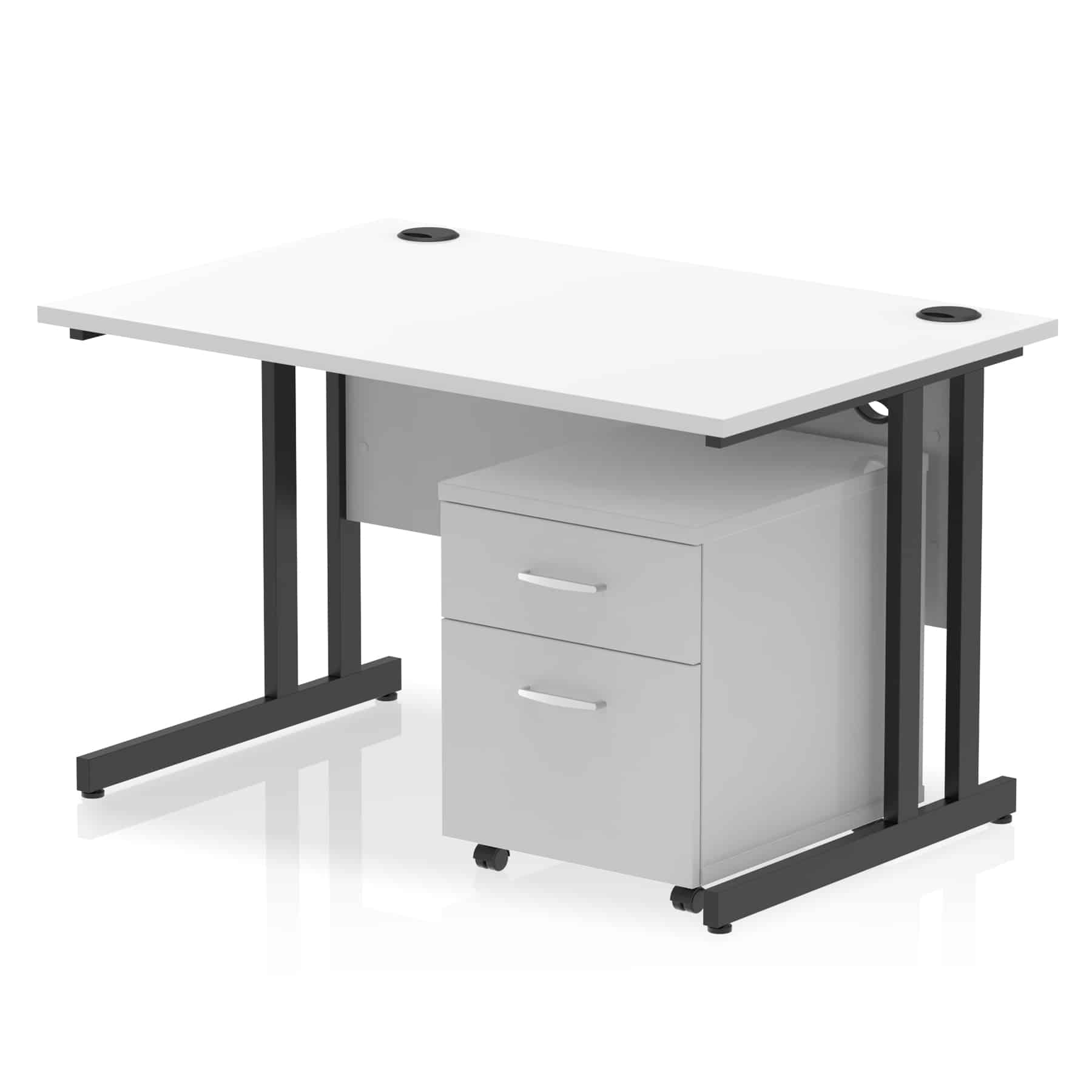 Impulse 1200mm Cantilever Straight Desk With Mobile Pedestal - Image 30