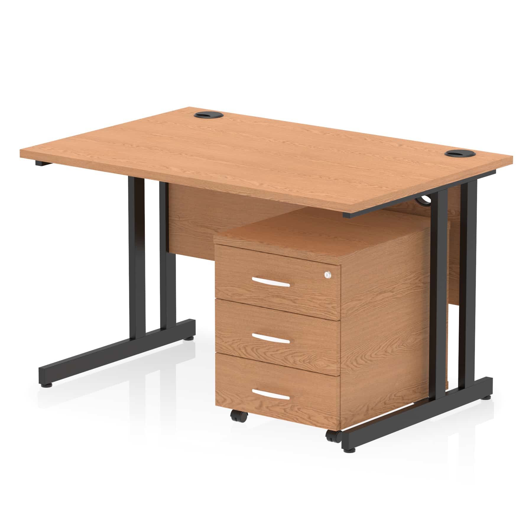 Impulse 1200mm Cantilever Straight Desk With Mobile Pedestal - Image 36