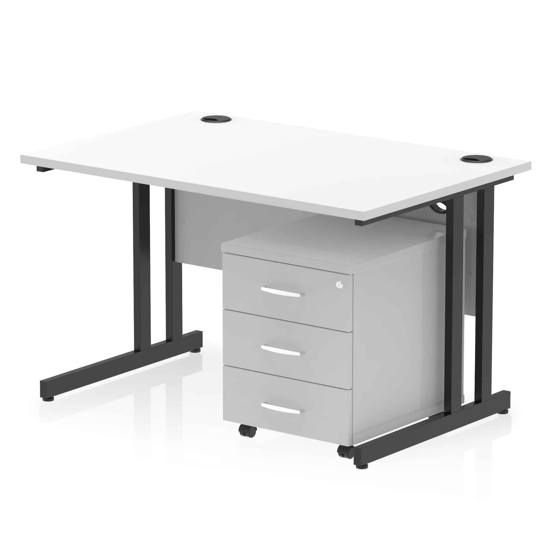 Impulse 1200mm Cantilever Straight Desk With Mobile Pedestal - Image 37