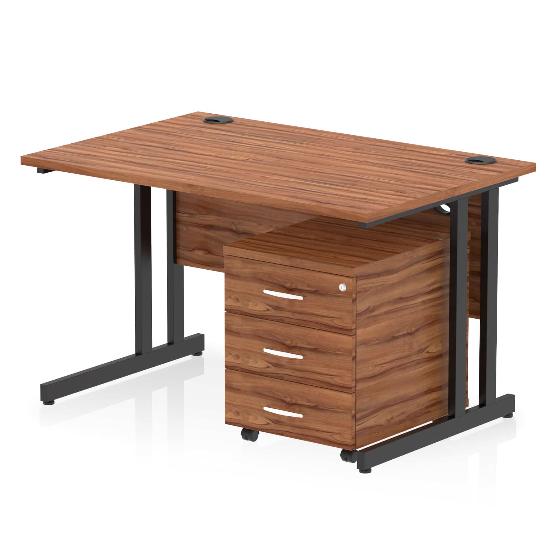 Impulse 1200mm Cantilever Straight Desk With Mobile Pedestal - Image 38